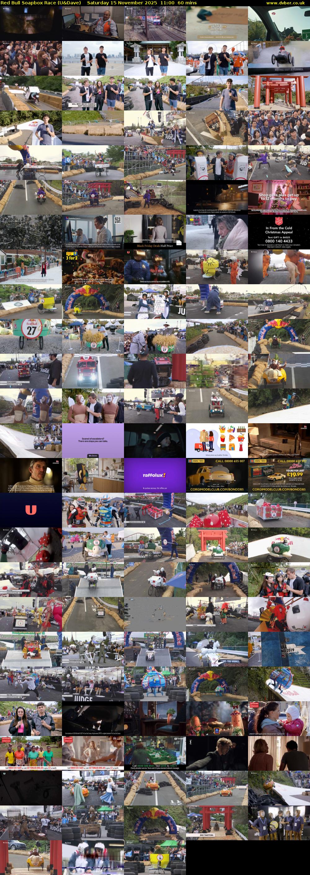 Red Bull Soapbox Race (U&Dave) Saturday 15 November 2025 11:00 - 12:00