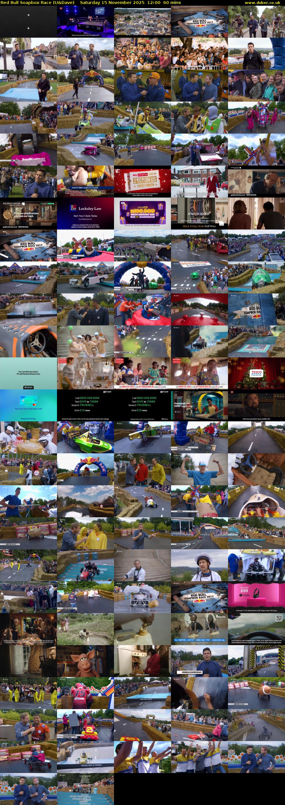 Red Bull Soapbox Race (U&Dave) Saturday 15 November 2025 12:00 - 13:00