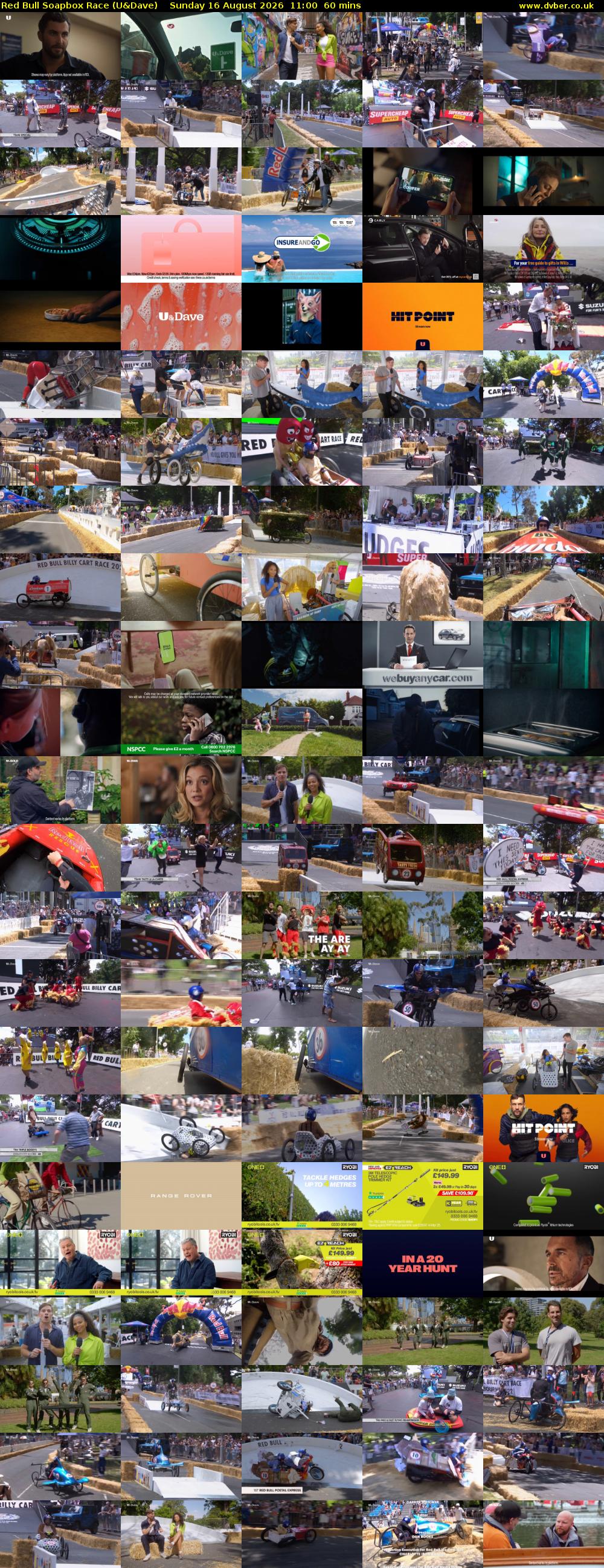 Red Bull Soapbox Race (U&Dave) Sunday 16 August 2026 11:00 - 12:00