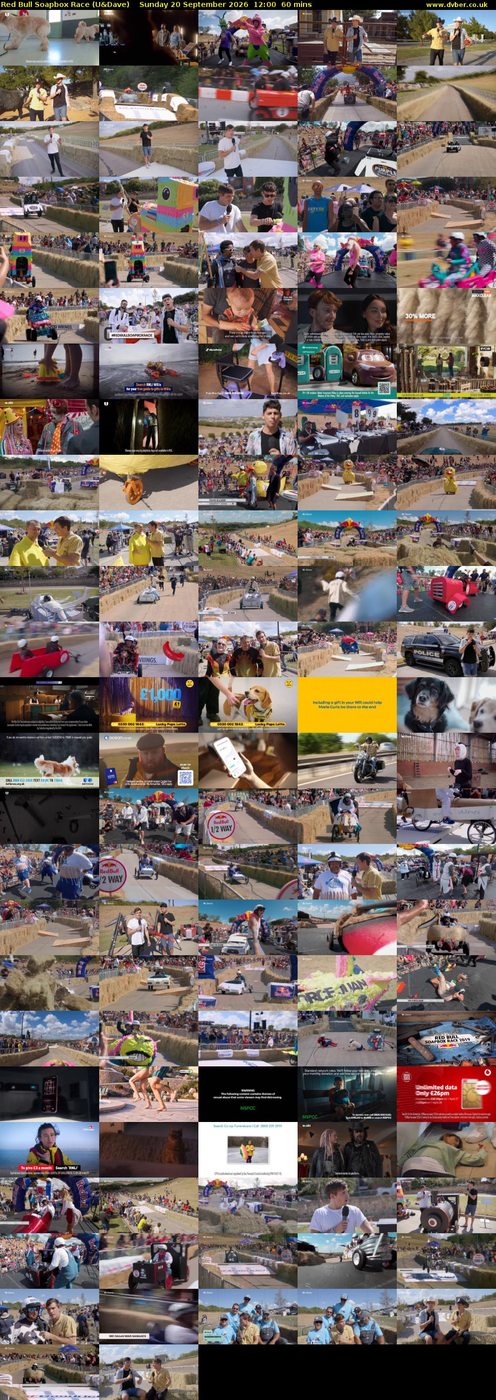 Red Bull Soapbox Race (U&Dave) Sunday 20 September 2026 12:00 - 13:00