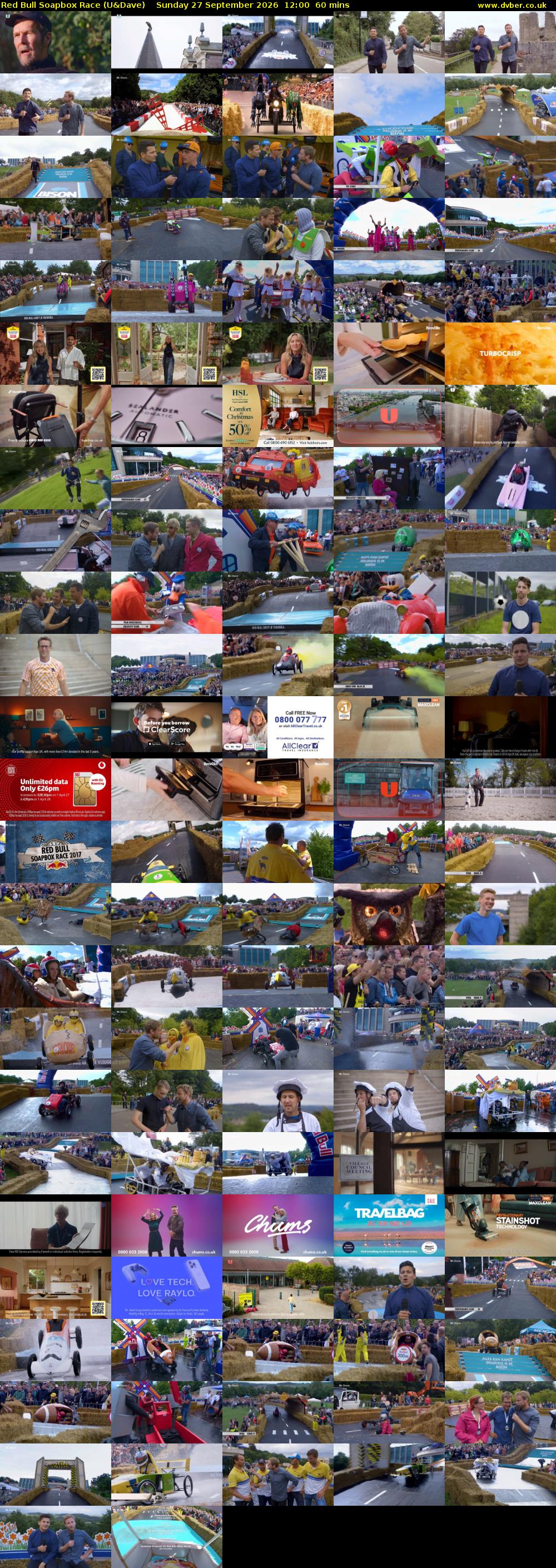 Red Bull Soapbox Race (U&Dave) Sunday 27 September 2026 12:00 - 13:00