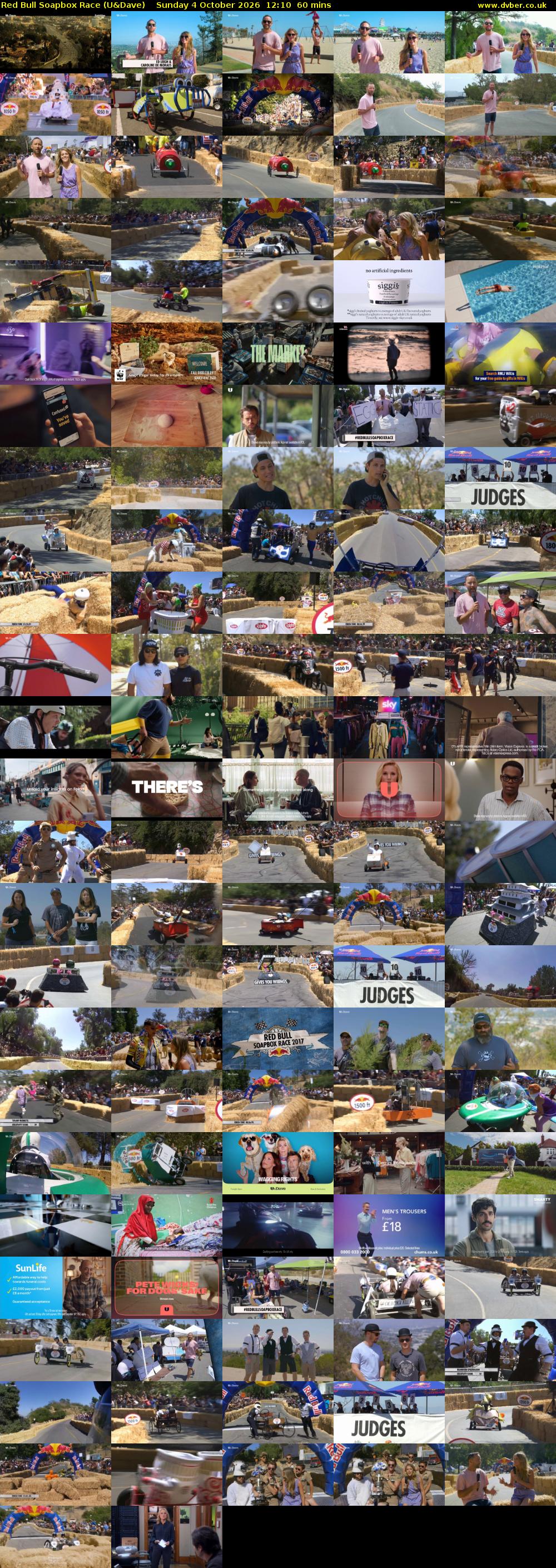 Red Bull Soapbox Race (U&Dave) Sunday 4 October 2026 12:10 - 13:10