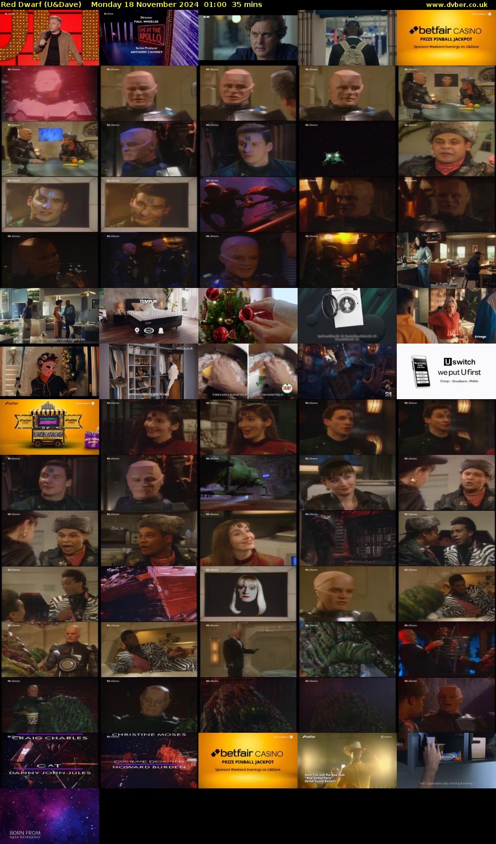 Red Dwarf (U&Dave) Monday 18 November 2024 01:00 - 01:35