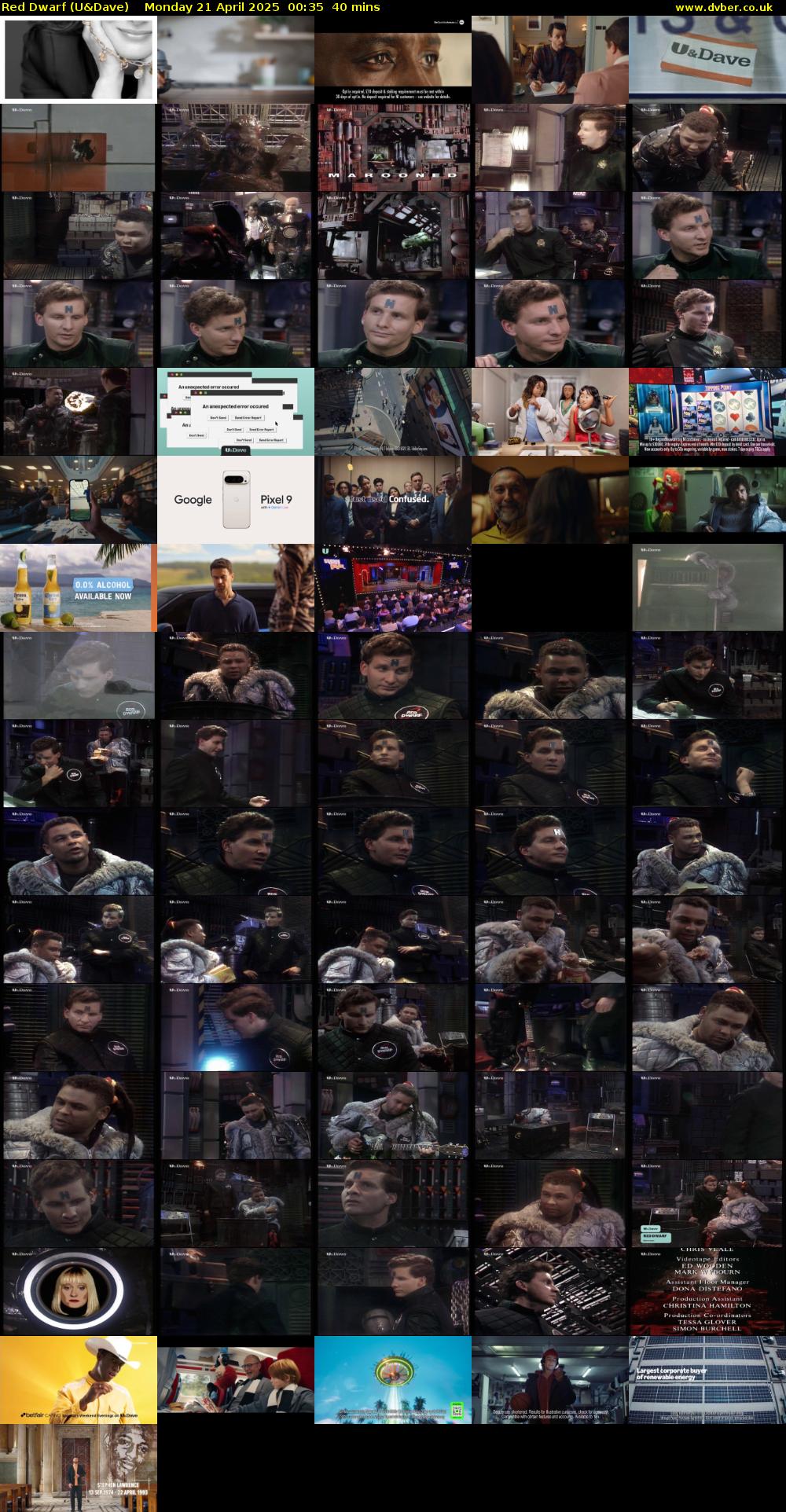 Red Dwarf (U&Dave) Monday 21 April 2025 00:35 - 01:15