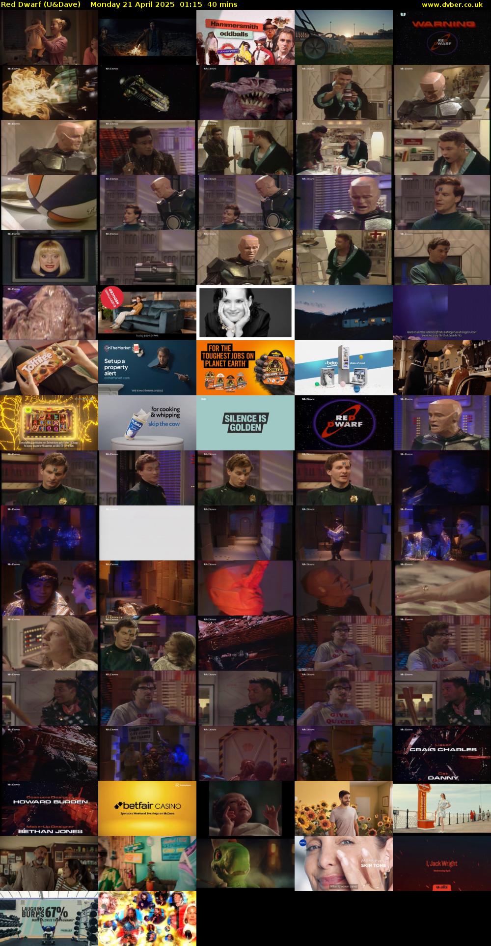 Red Dwarf (U&Dave) Monday 21 April 2025 01:15 - 01:55