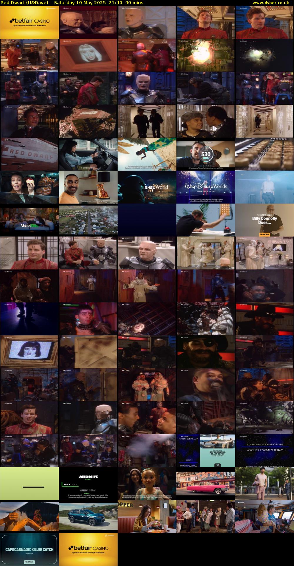 Red Dwarf (U&Dave) Saturday 10 May 2025 21:40 - 22:20