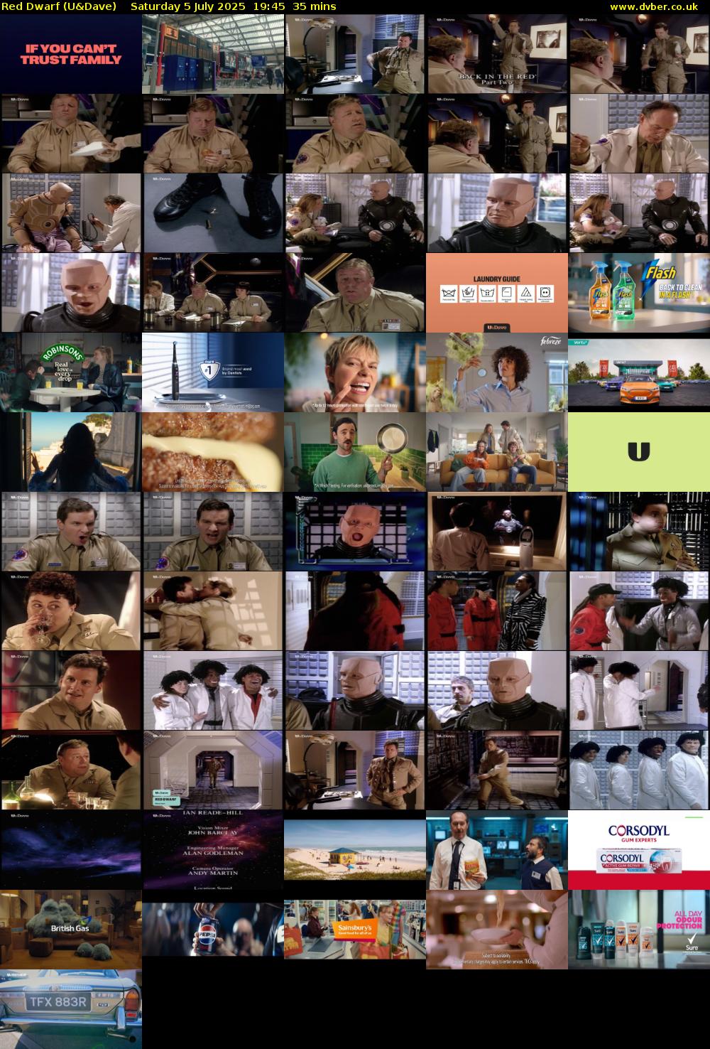 Red Dwarf (U&Dave) Saturday 5 July 2025 19:45 - 20:20