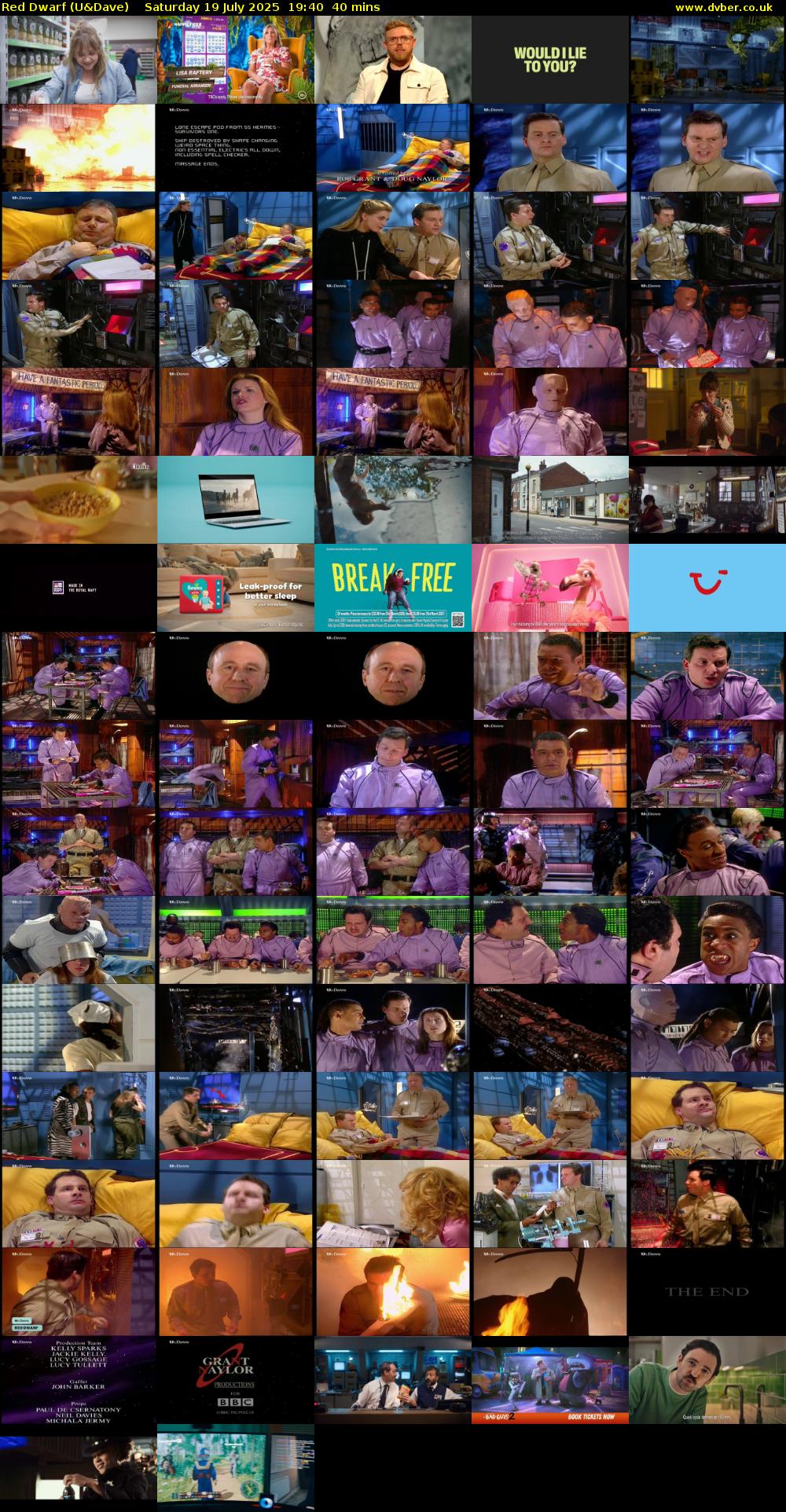 Red Dwarf (U&Dave) Saturday 19 July 2025 19:40 - 20:20
