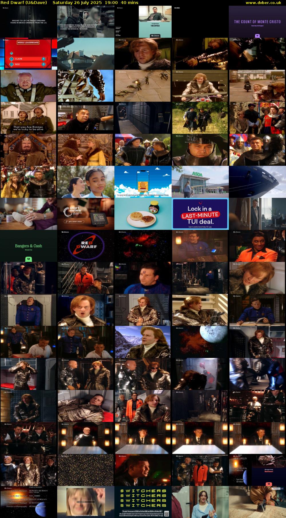 Red Dwarf (U&Dave) Saturday 26 July 2025 19:00 - 19:40
