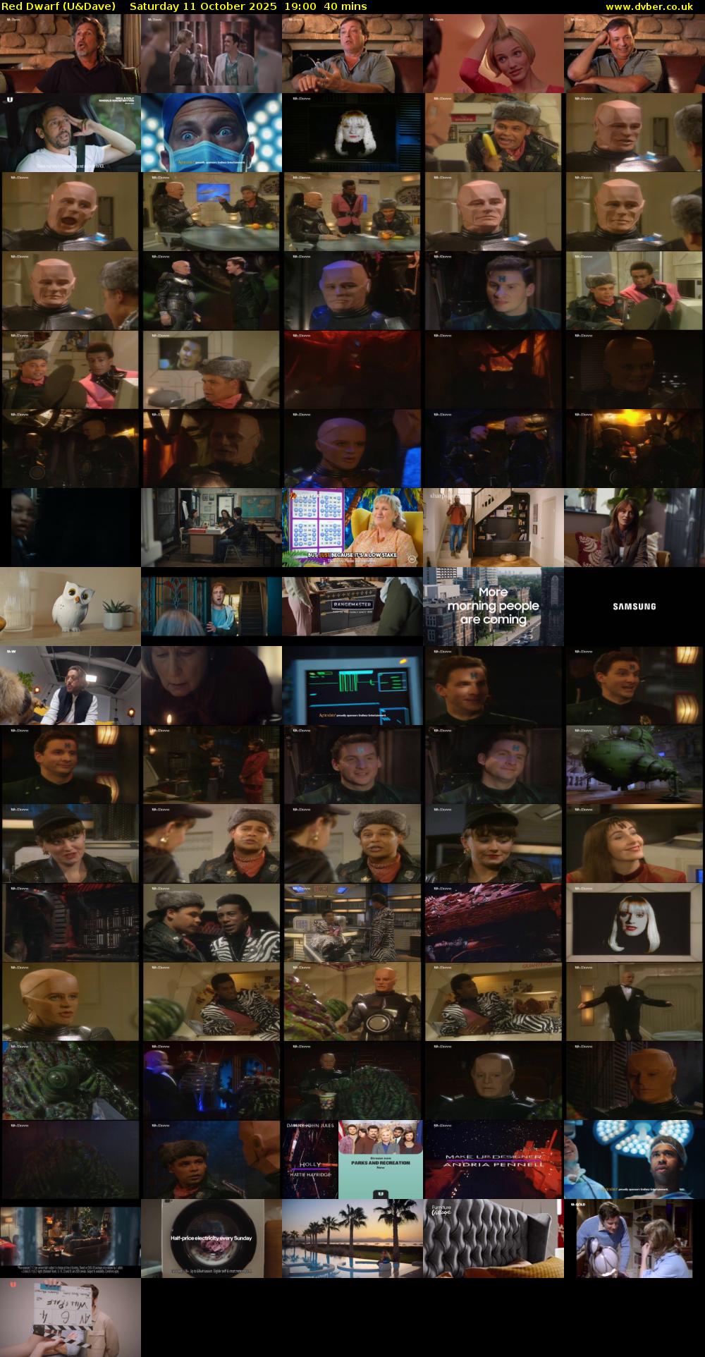 Red Dwarf (U&Dave) Saturday 11 October 2025 19:00 - 19:40