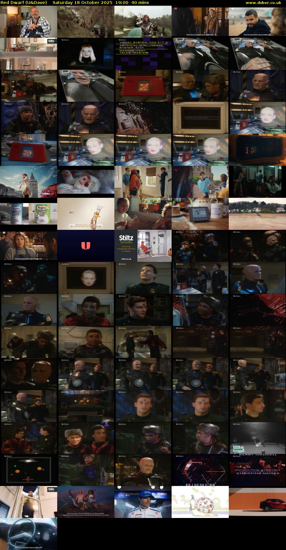Red Dwarf (U&Dave) Saturday 18 October 2025 19:00 - 19:40