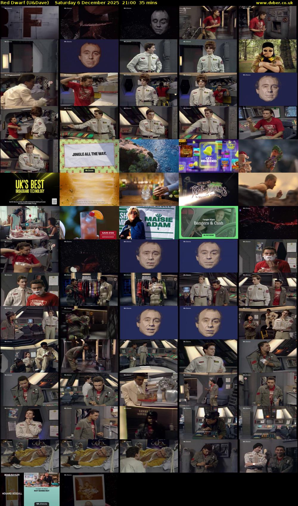 Red Dwarf (U&Dave) Saturday 6 December 2025 21:00 - 21:35