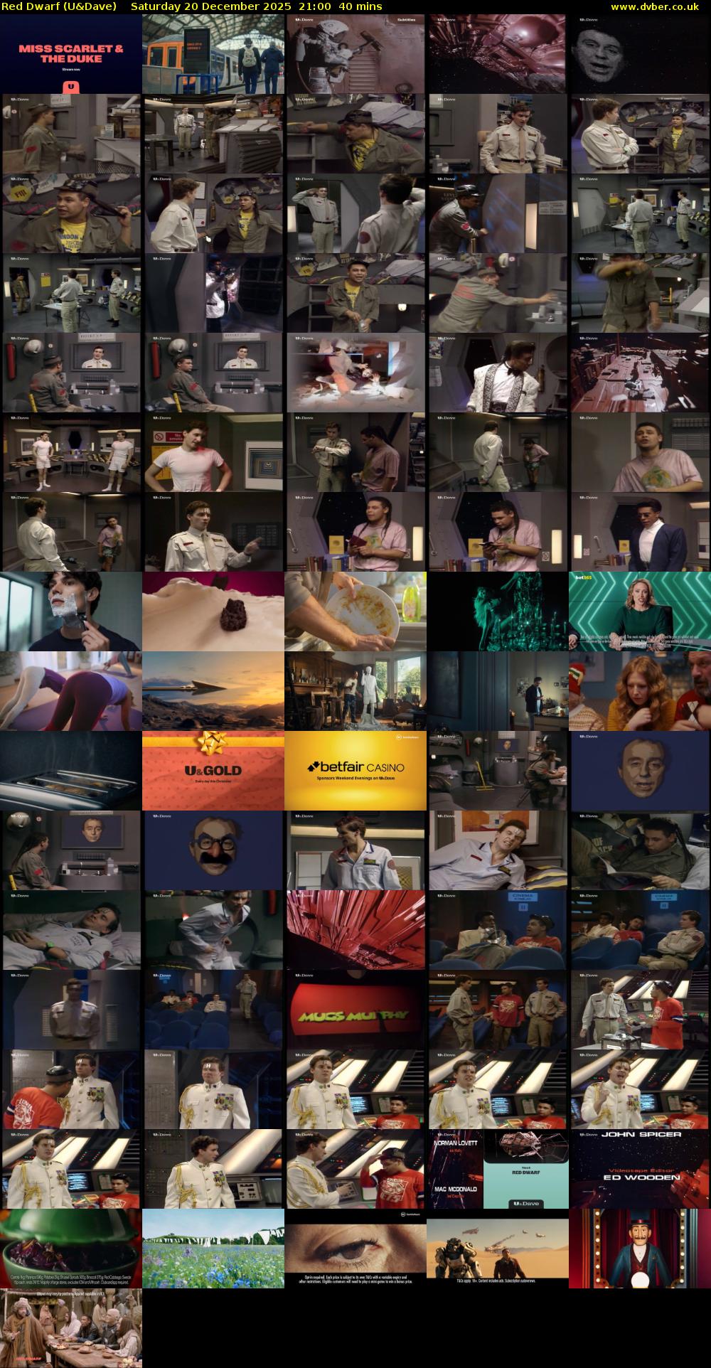 Red Dwarf (U&Dave) Saturday 20 December 2025 21:00 - 21:40