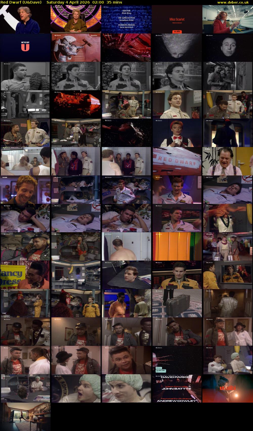 Red Dwarf (U&Dave) Saturday 4 April 2026 02:00 - 02:35
