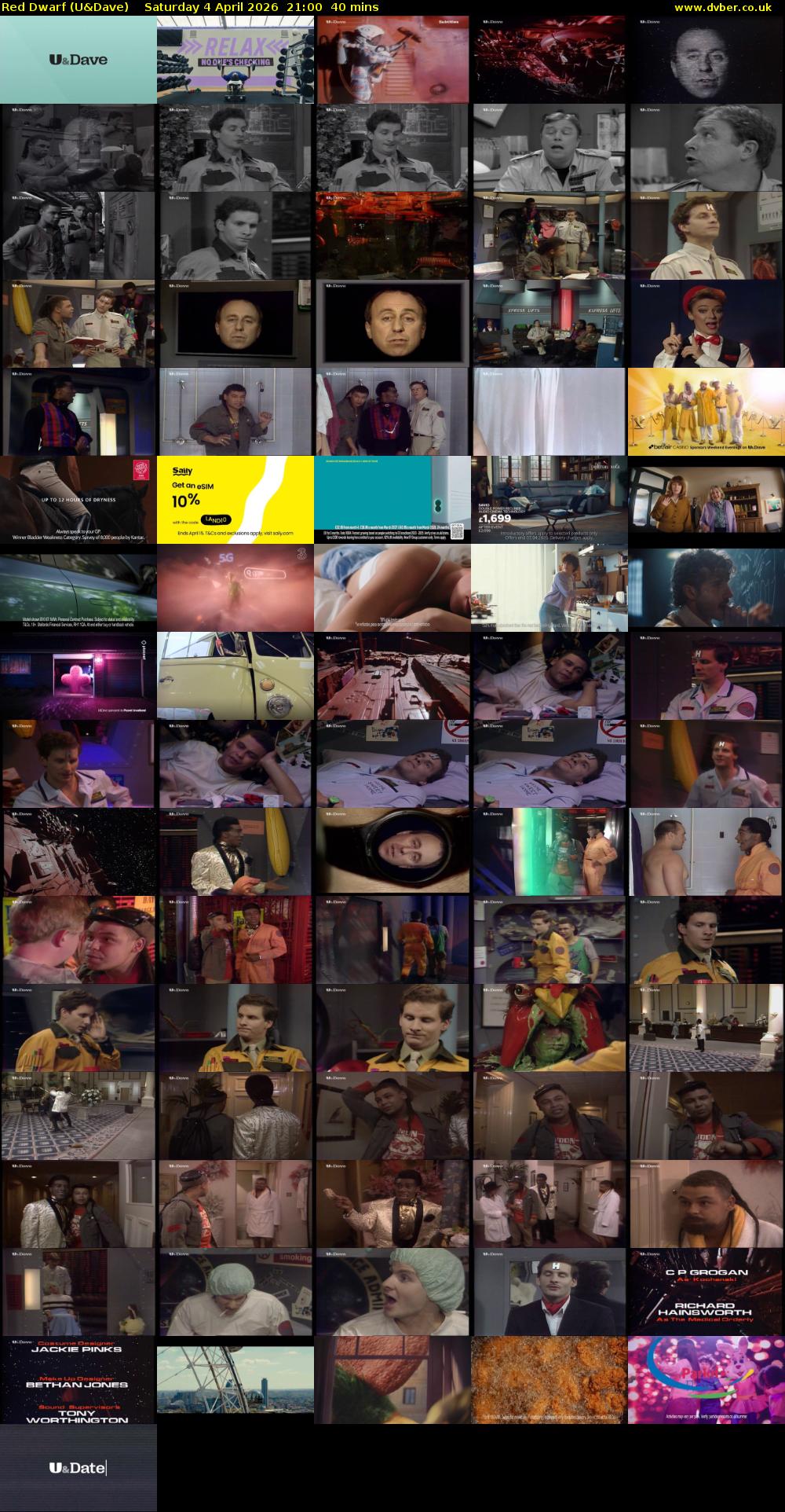 Red Dwarf (U&Dave) Saturday 4 April 2026 21:00 - 21:40