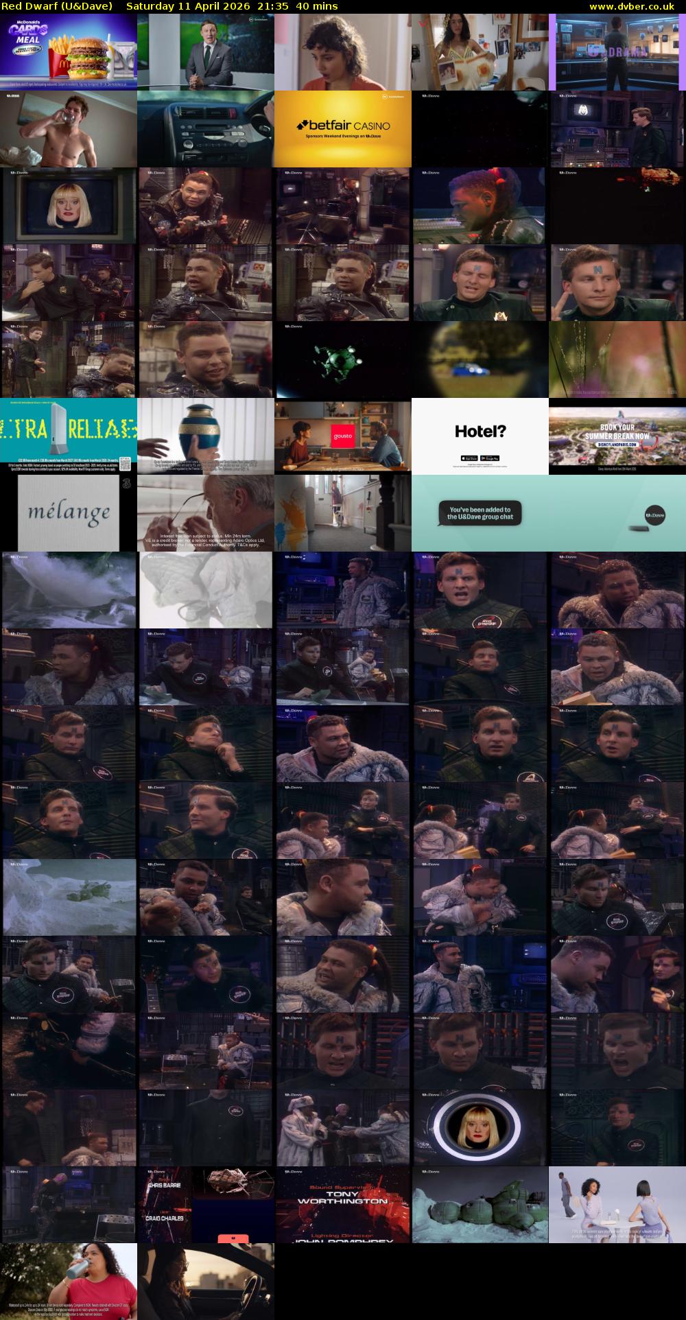 Red Dwarf (U&Dave) Saturday 11 April 2026 21:35 - 22:15