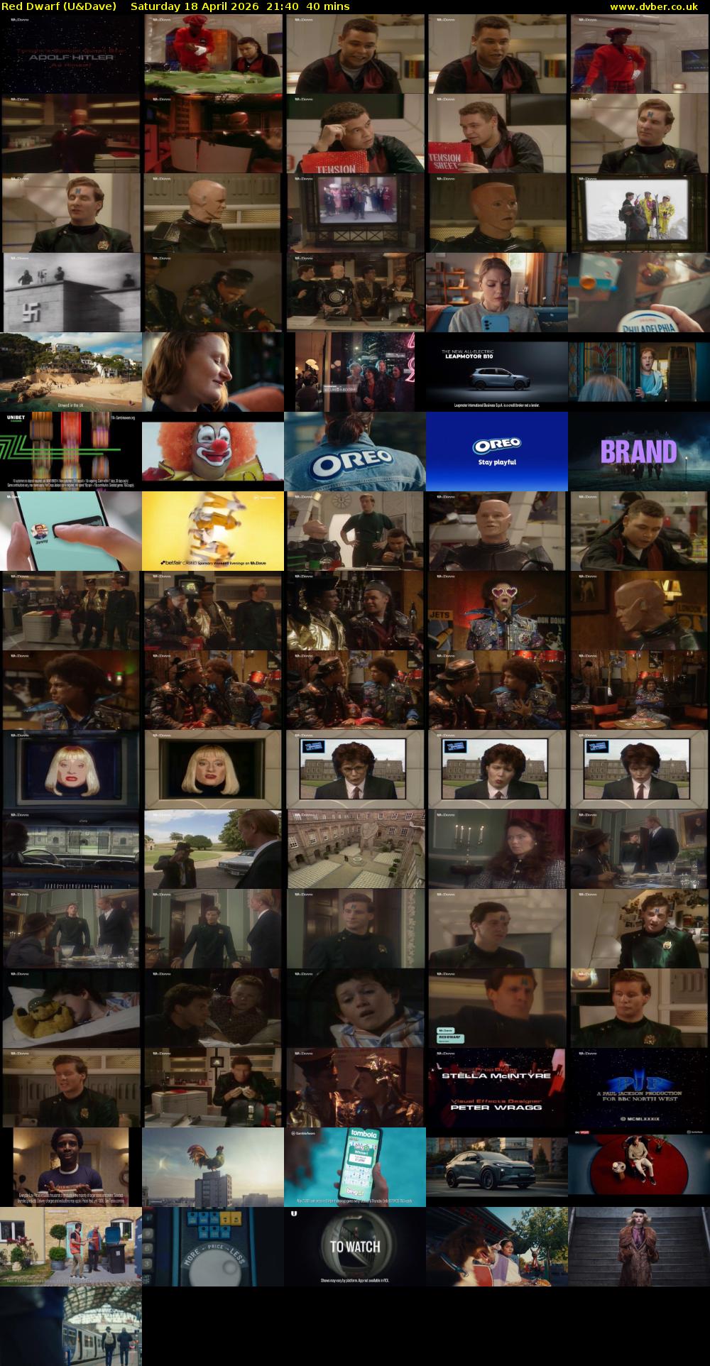 Red Dwarf (U&Dave) Saturday 18 April 2026 21:40 - 22:20