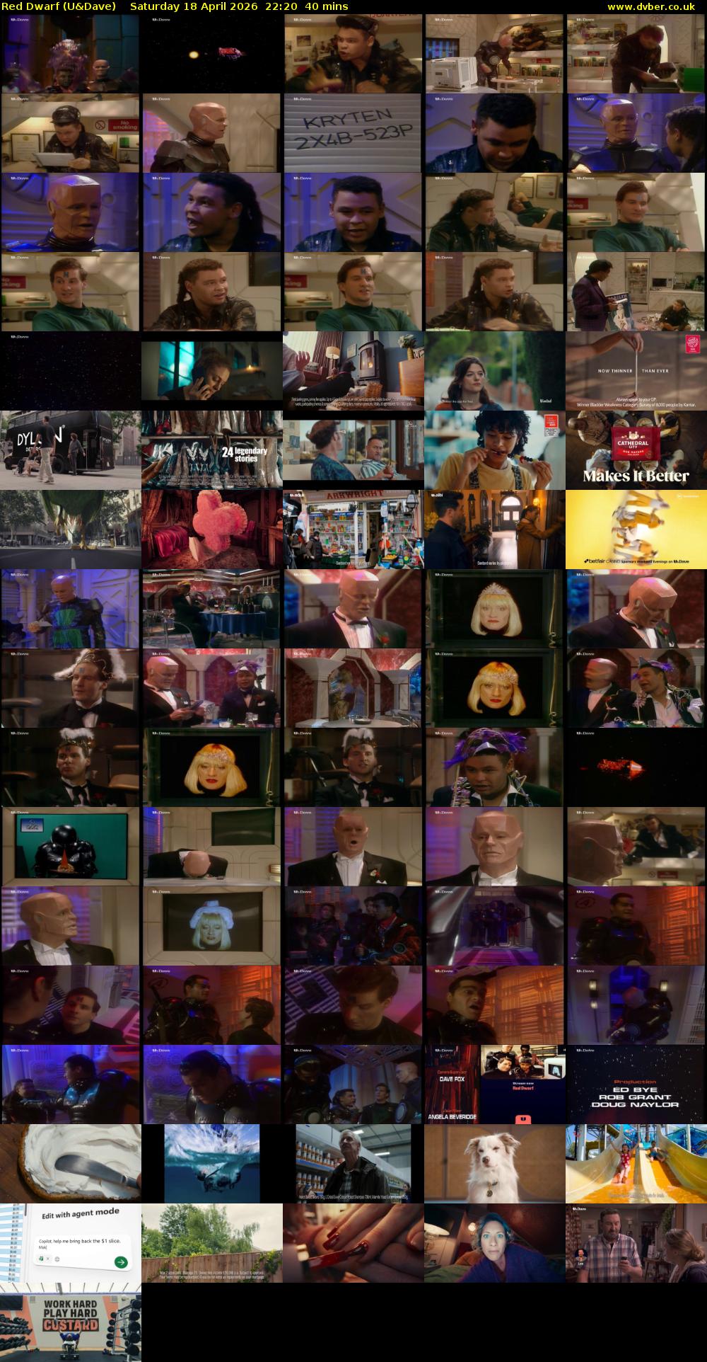 Red Dwarf (U&Dave) Saturday 18 April 2026 22:20 - 23:00