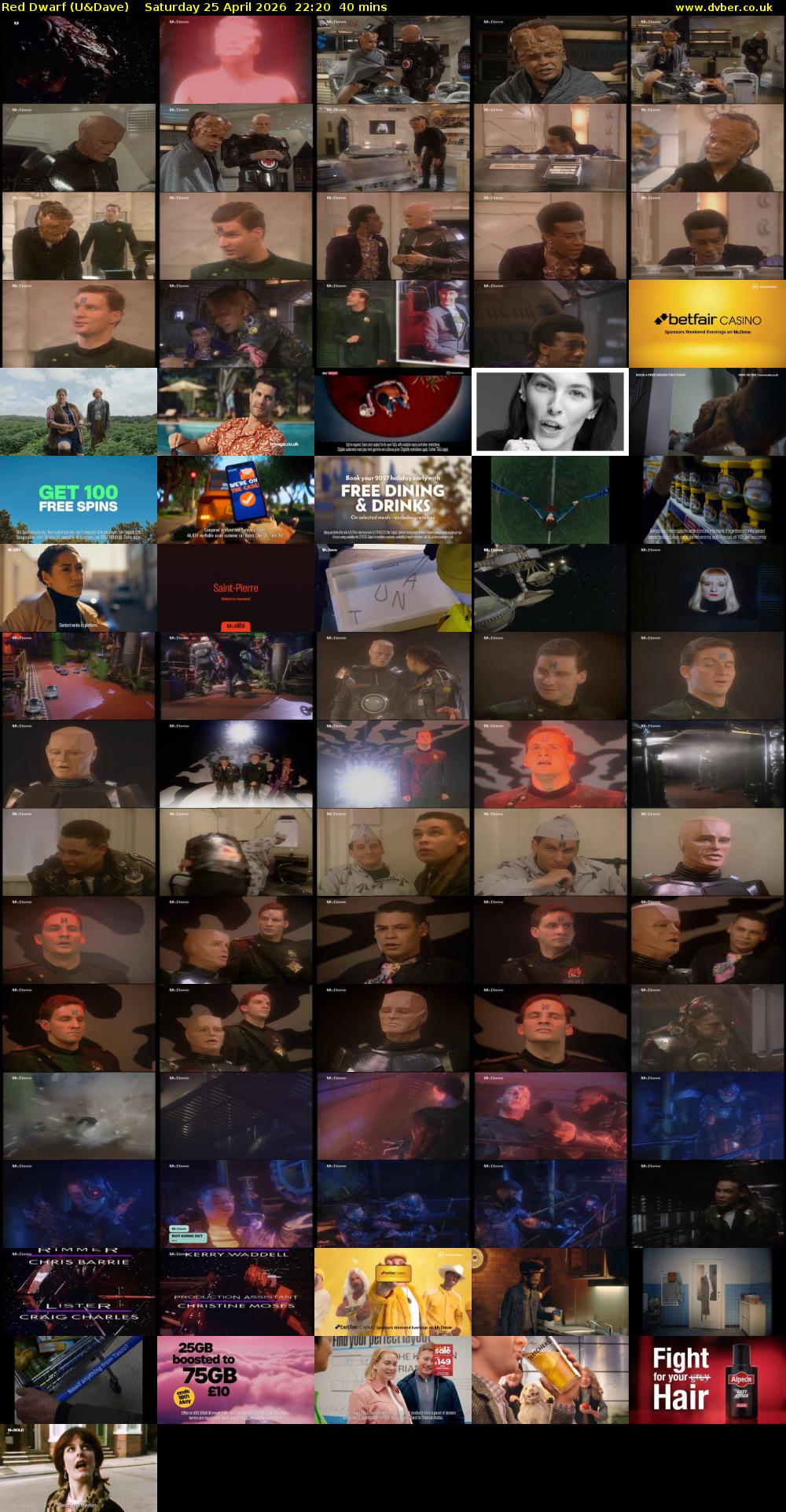 Red Dwarf (U&Dave) Saturday 25 April 2026 22:20 - 23:00