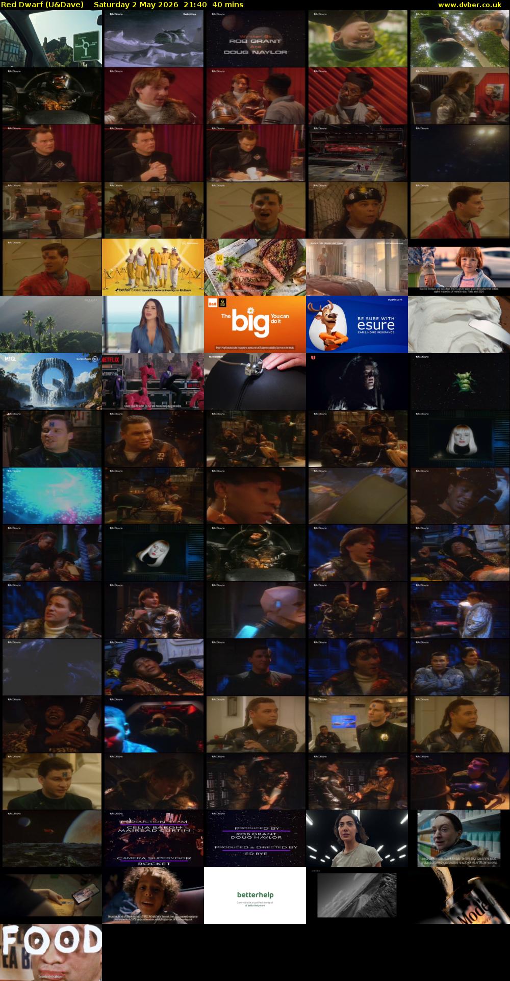 Red Dwarf (U&Dave) Saturday 2 May 2026 21:40 - 22:20