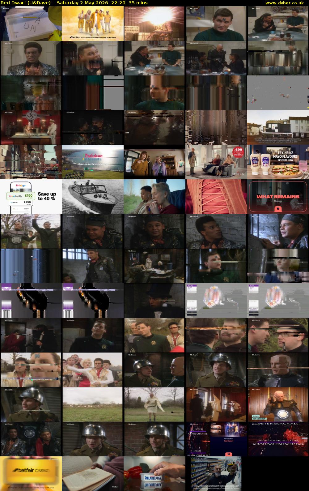 Red Dwarf (U&Dave) Saturday 2 May 2026 22:20 - 22:55