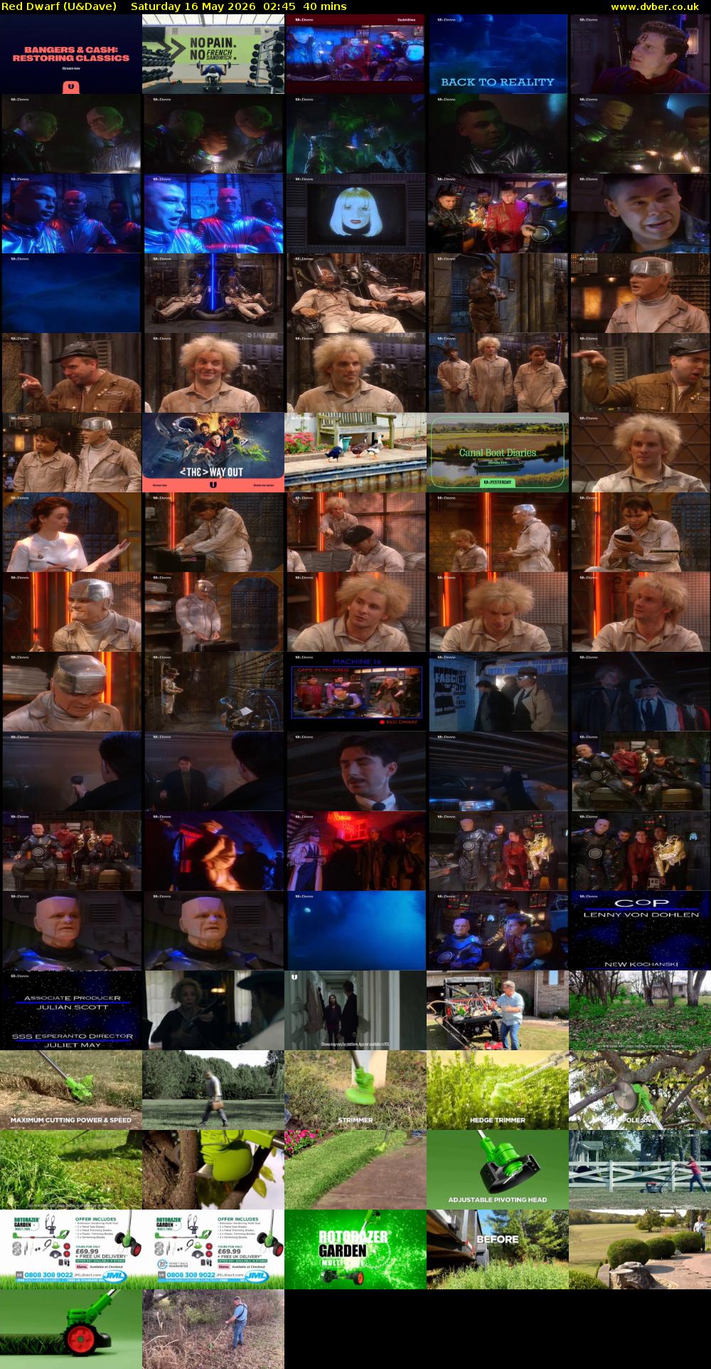 Red Dwarf (U&Dave) Saturday 16 May 2026 02:45 - 03:25