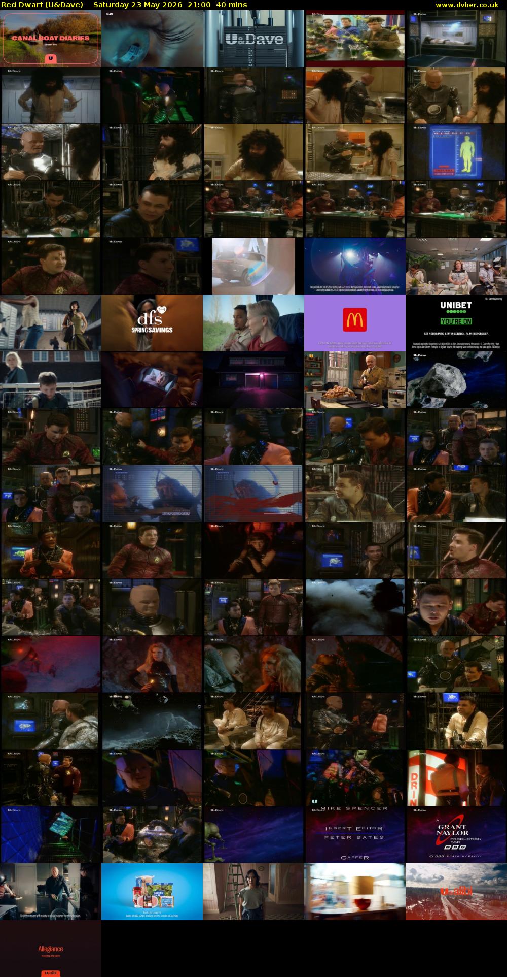 Red Dwarf (U&Dave) Saturday 23 May 2026 21:00 - 21:40