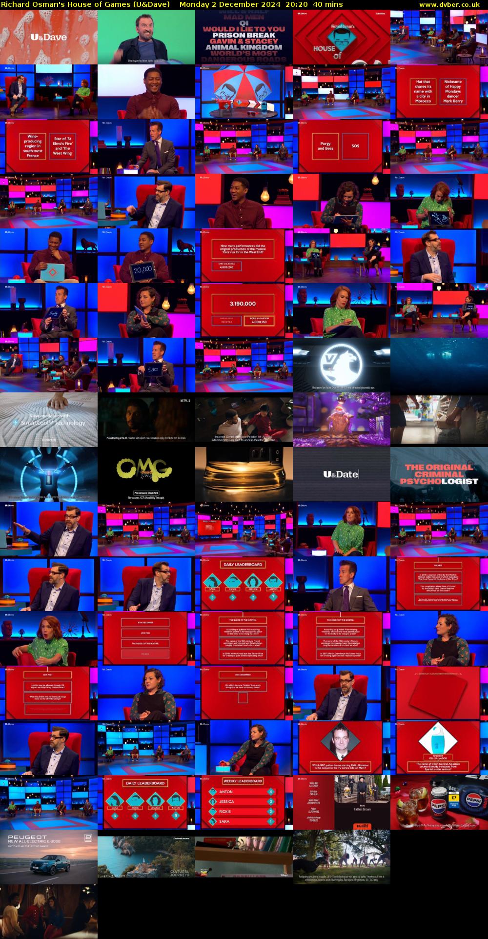 Richard Osman's House of Games (U&Dave) Monday 2 December 2024 20:20 - 21:00