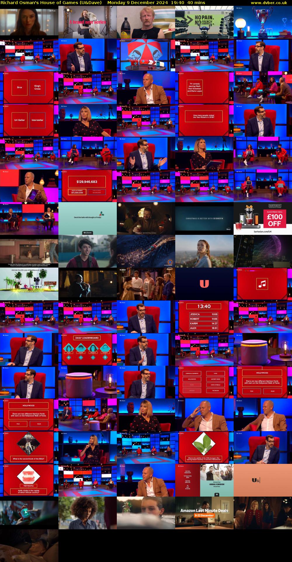 Richard Osman's House of Games (U&Dave) Monday 9 December 2024 19:40 - 20:20