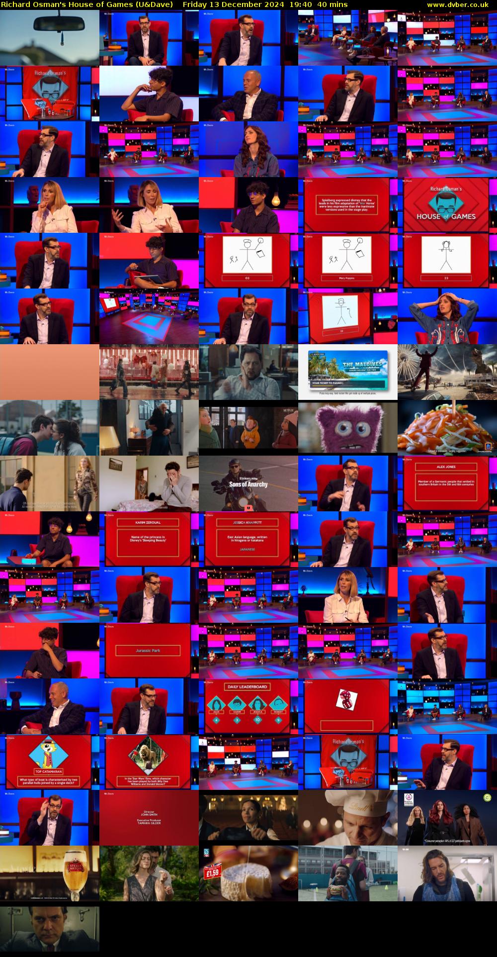 Richard Osman's House of Games (U&Dave) Friday 13 December 2024 19:40 - 20:20