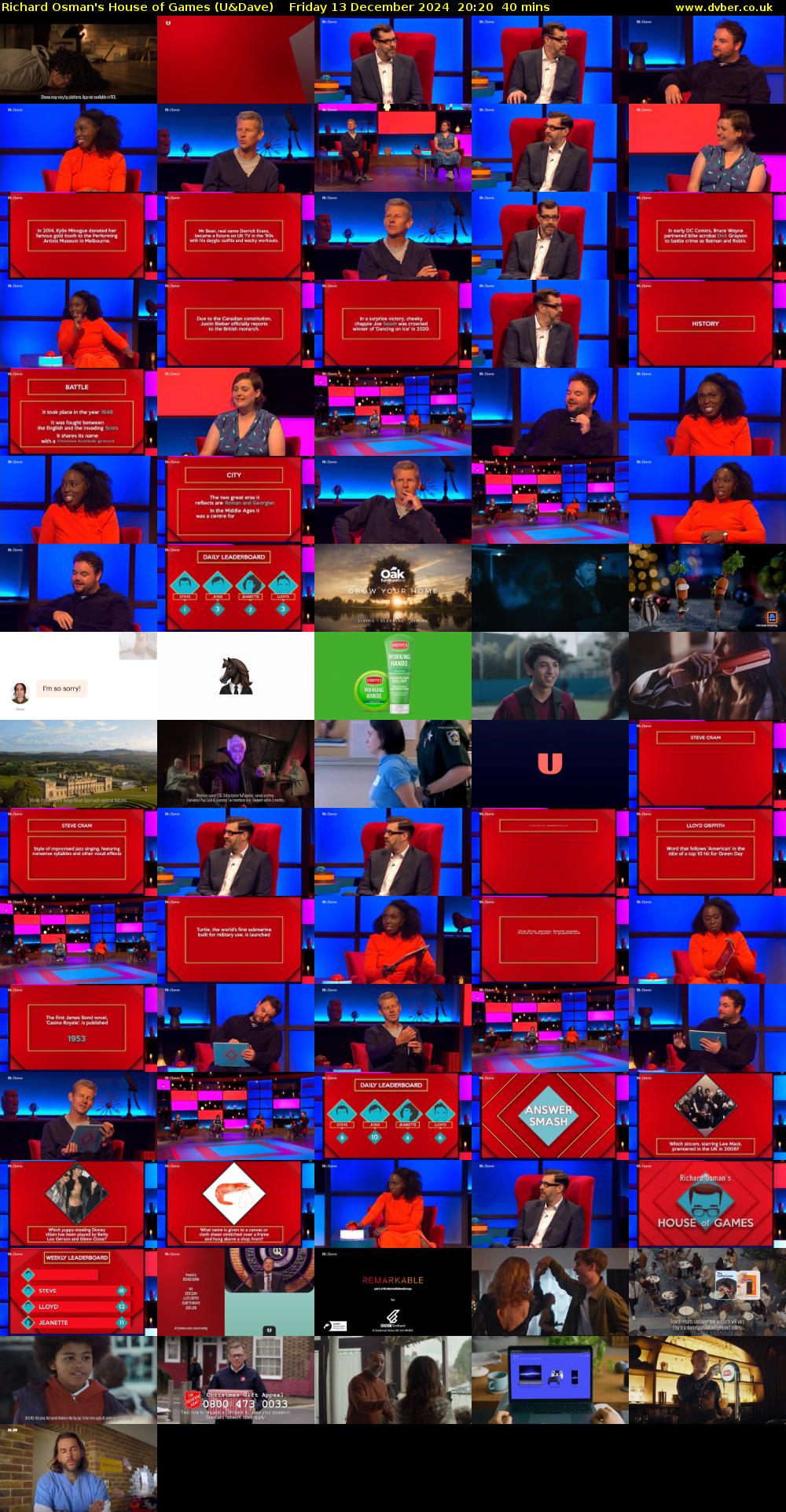 Richard Osman's House of Games (U&Dave) Friday 13 December 2024 20:20 - 21:00