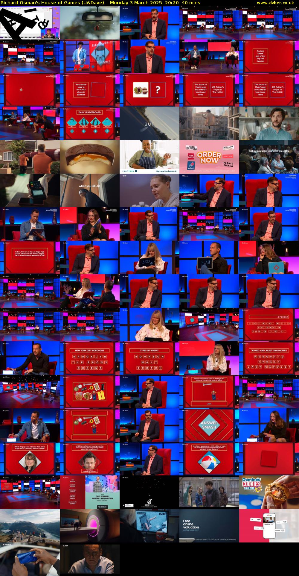 Richard Osman's House of Games (U&Dave) Monday 3 March 2025 20:20 - 21:00