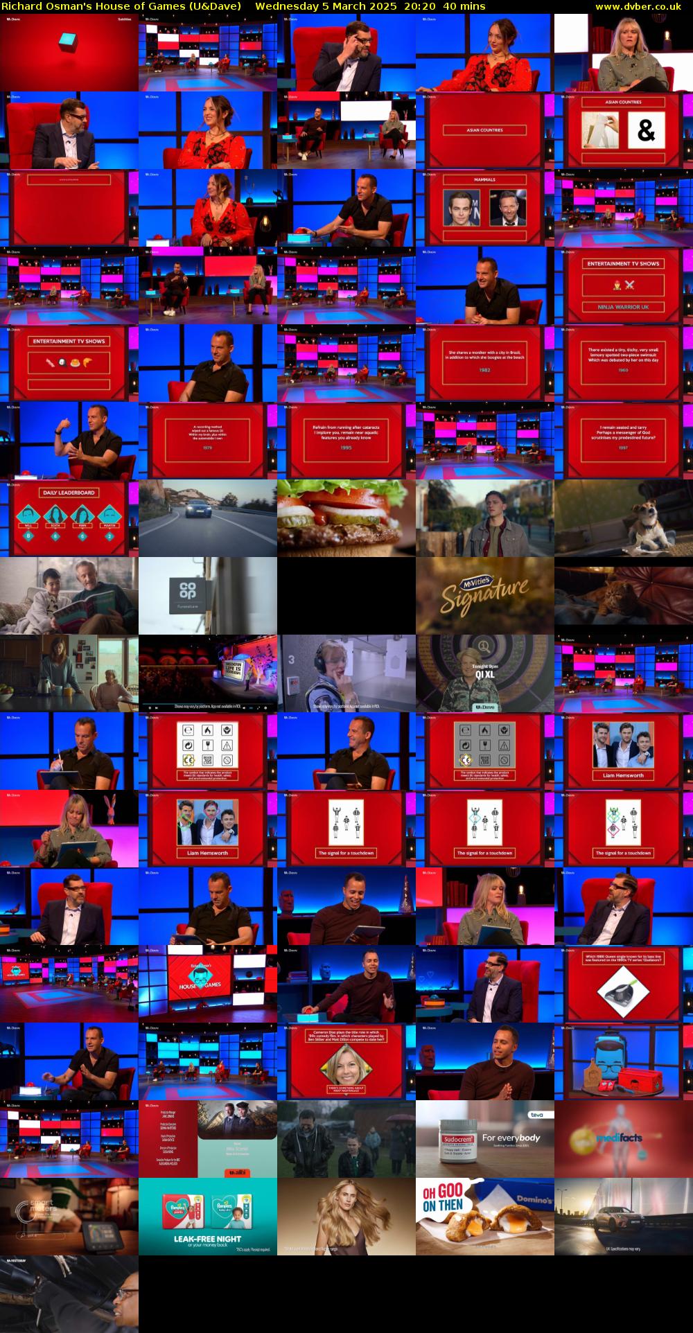 Richard Osman's House of Games (U&Dave) Wednesday 5 March 2025 20:20 - 21:00