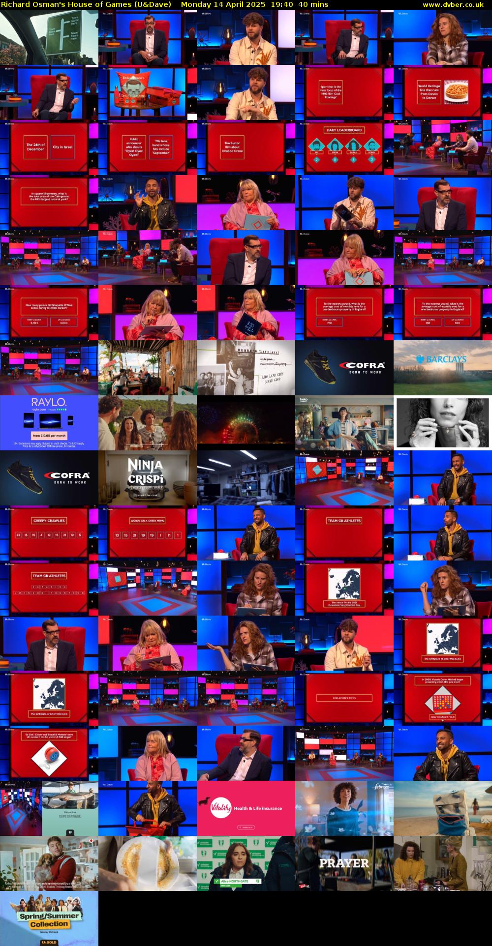 Richard Osman's House of Games (U&Dave) Monday 14 April 2025 19:40 - 20:20
