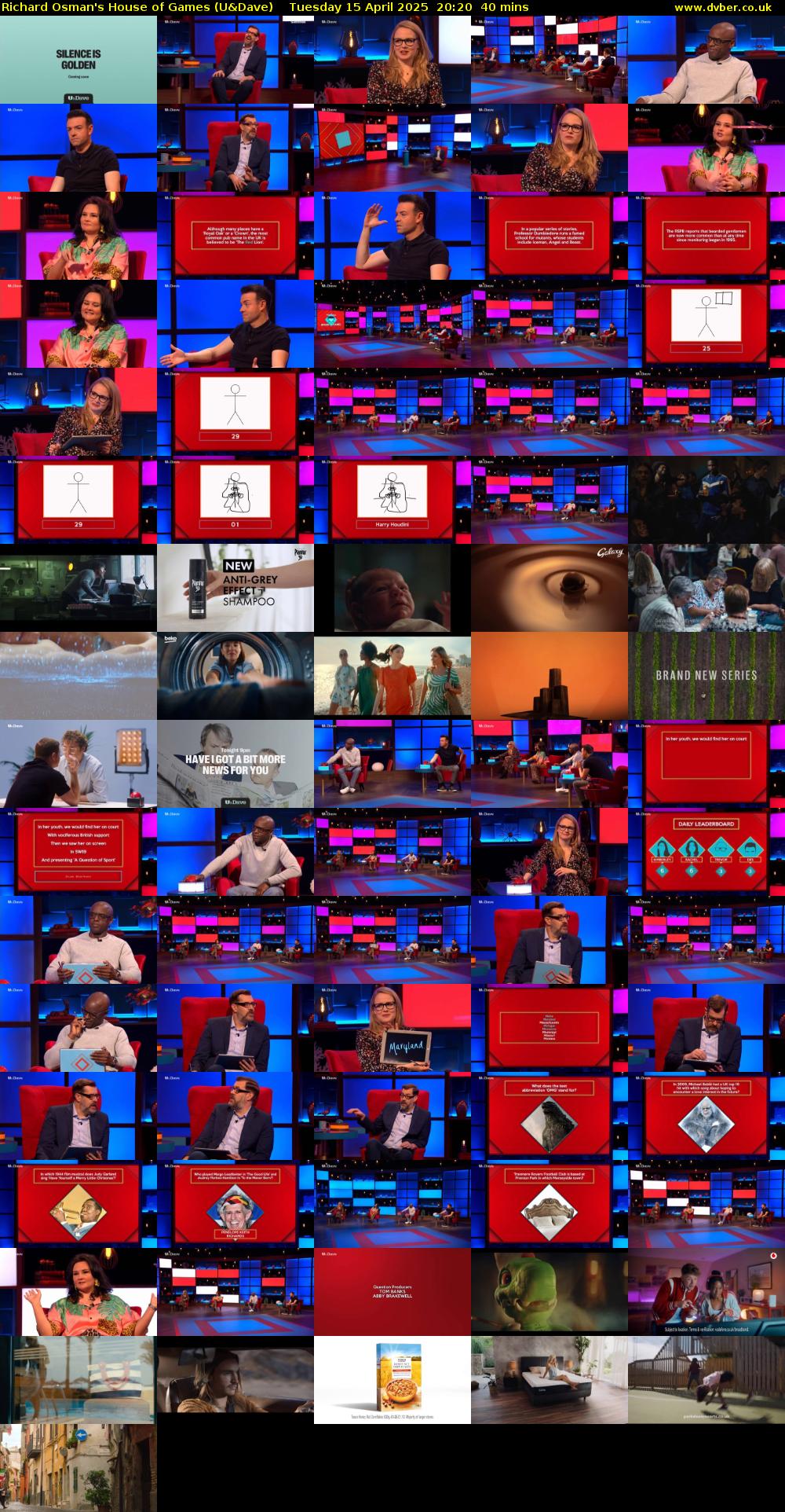 Richard Osman's House of Games (U&Dave) Tuesday 15 April 2025 20:20 - 21:00