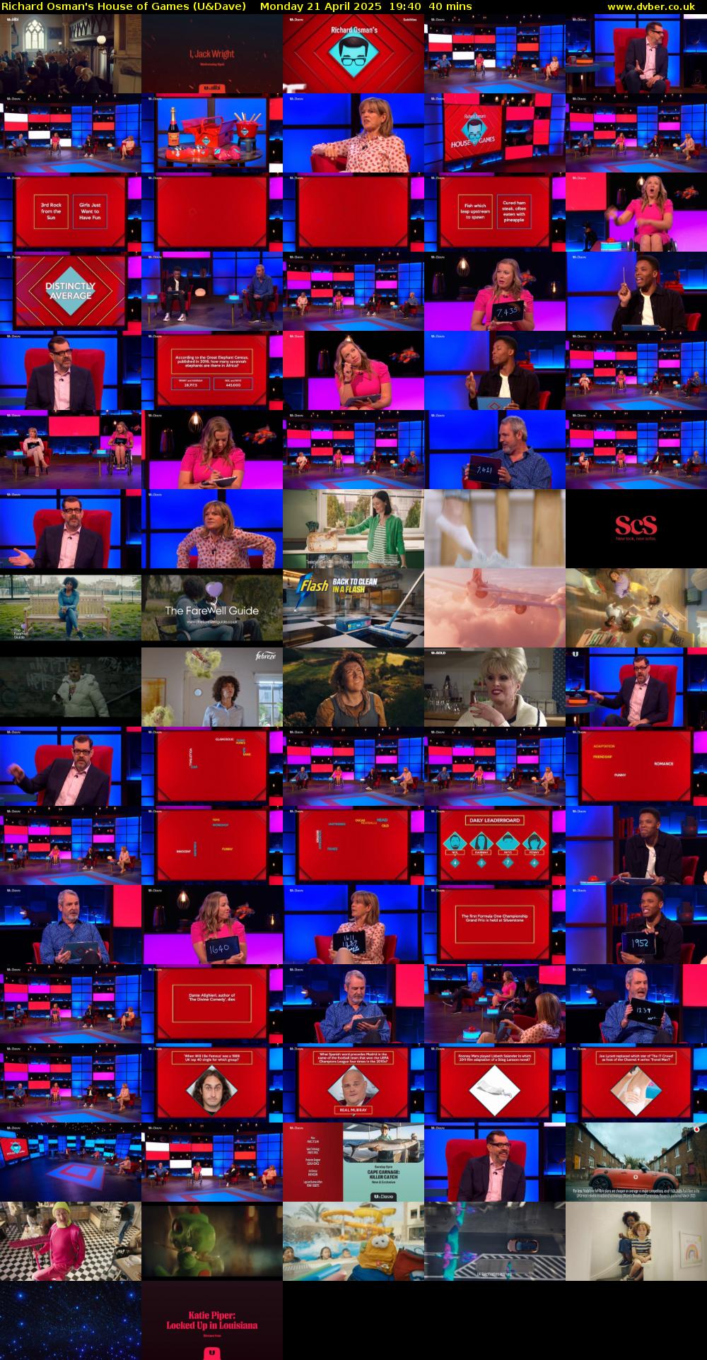 Richard Osman's House of Games (U&Dave) Monday 21 April 2025 19:40 - 20:20