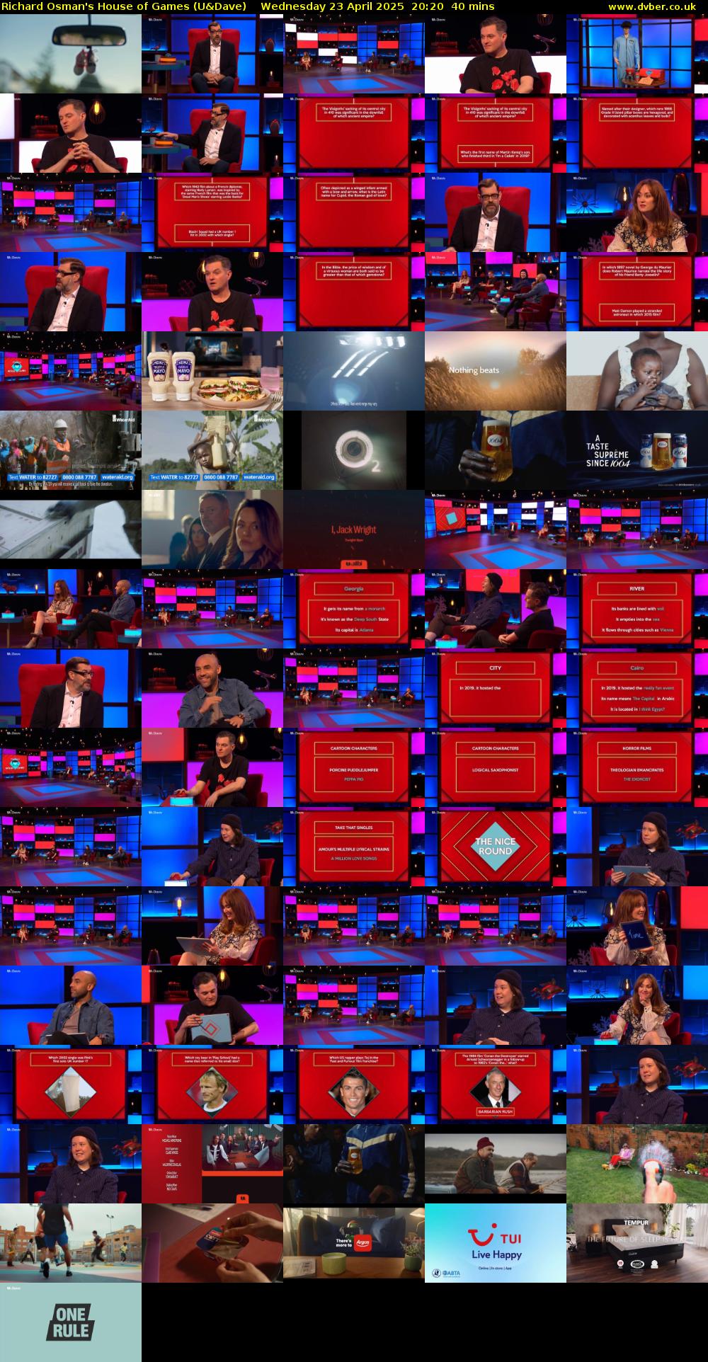 Richard Osman's House of Games (U&Dave) Wednesday 23 April 2025 20:20 - 21:00