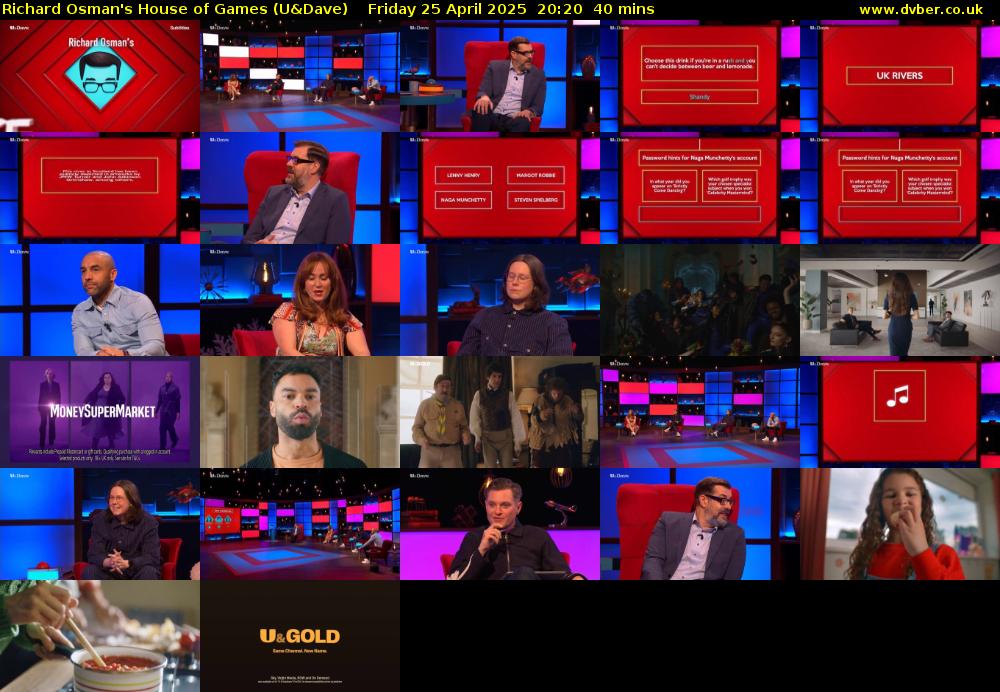 Richard Osman's House of Games (U&Dave) Friday 25 April 2025 20:20 - 21:00