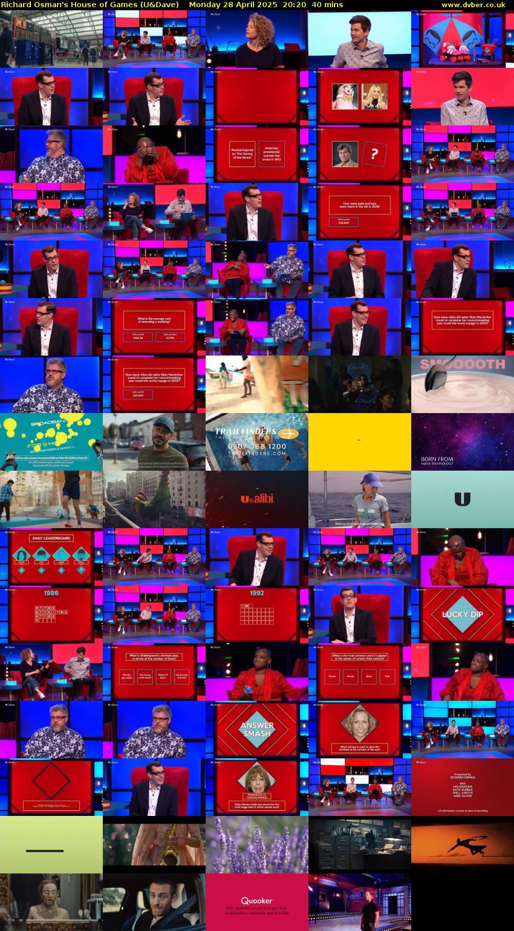 Richard Osman's House of Games (U&Dave) Monday 28 April 2025 20:20 - 21:00