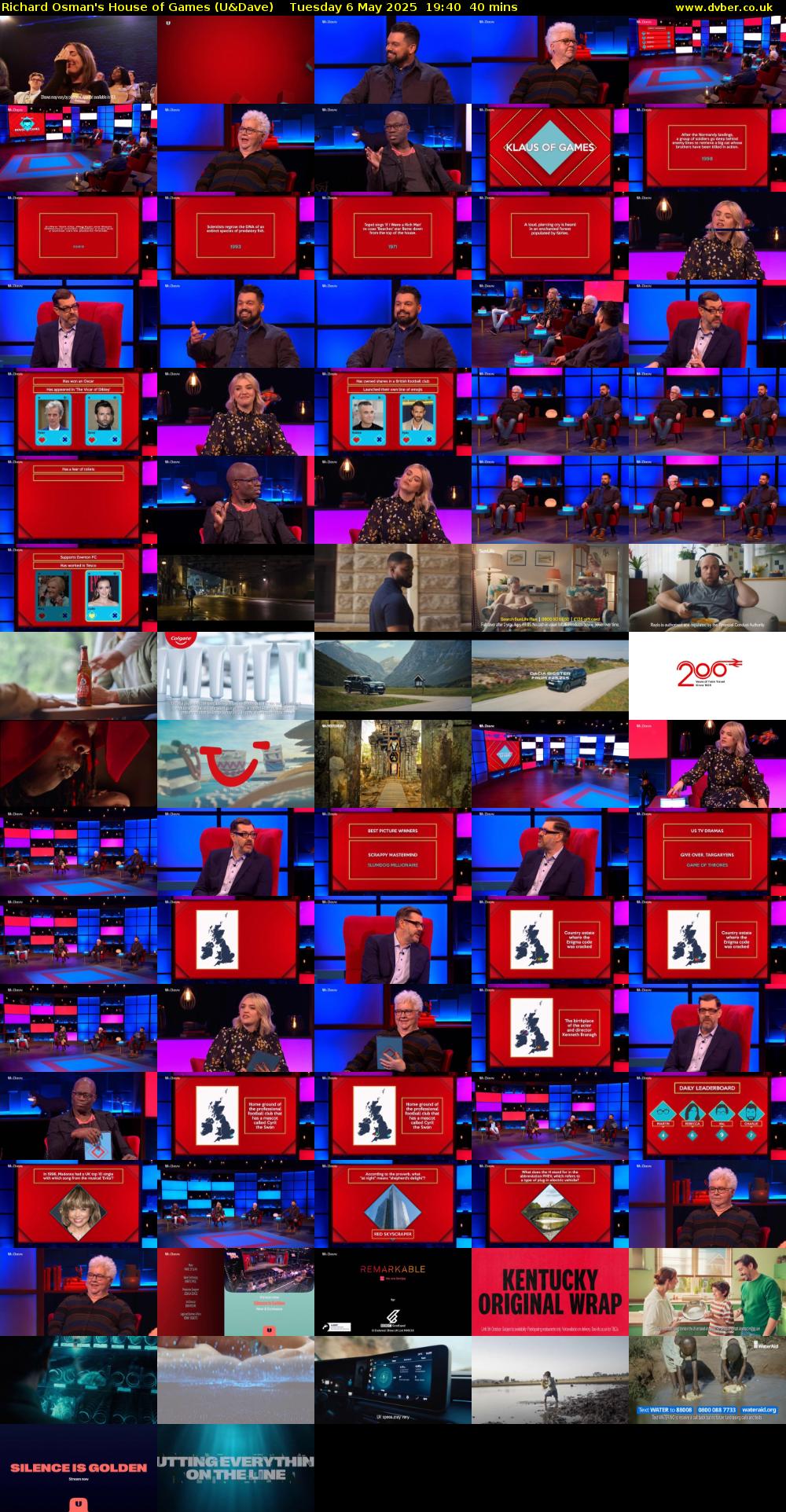Richard Osman's House of Games (U&Dave) Tuesday 6 May 2025 19:40 - 20:20