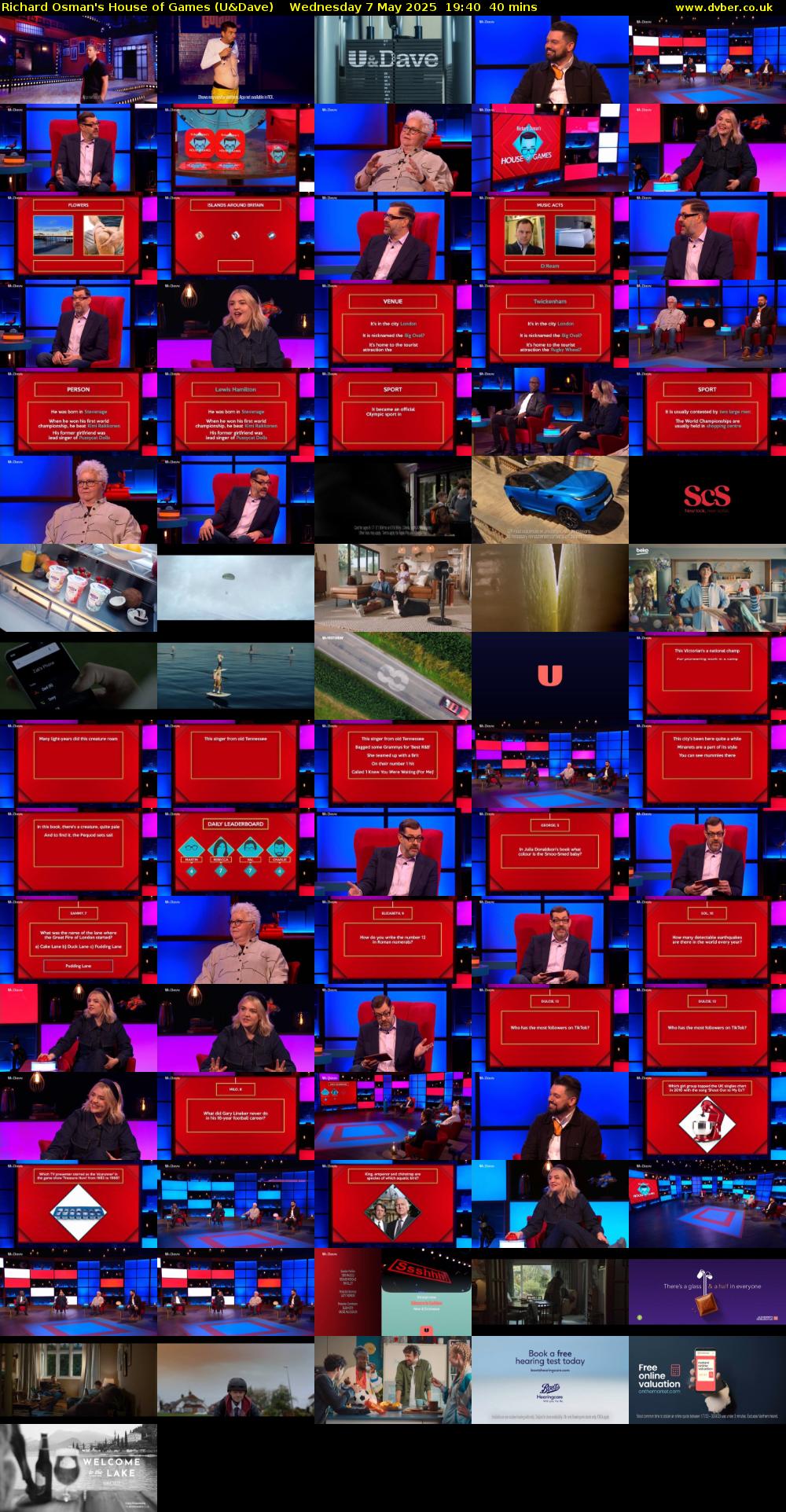 Richard Osman's House of Games (U&Dave) Wednesday 7 May 2025 19:40 - 20:20