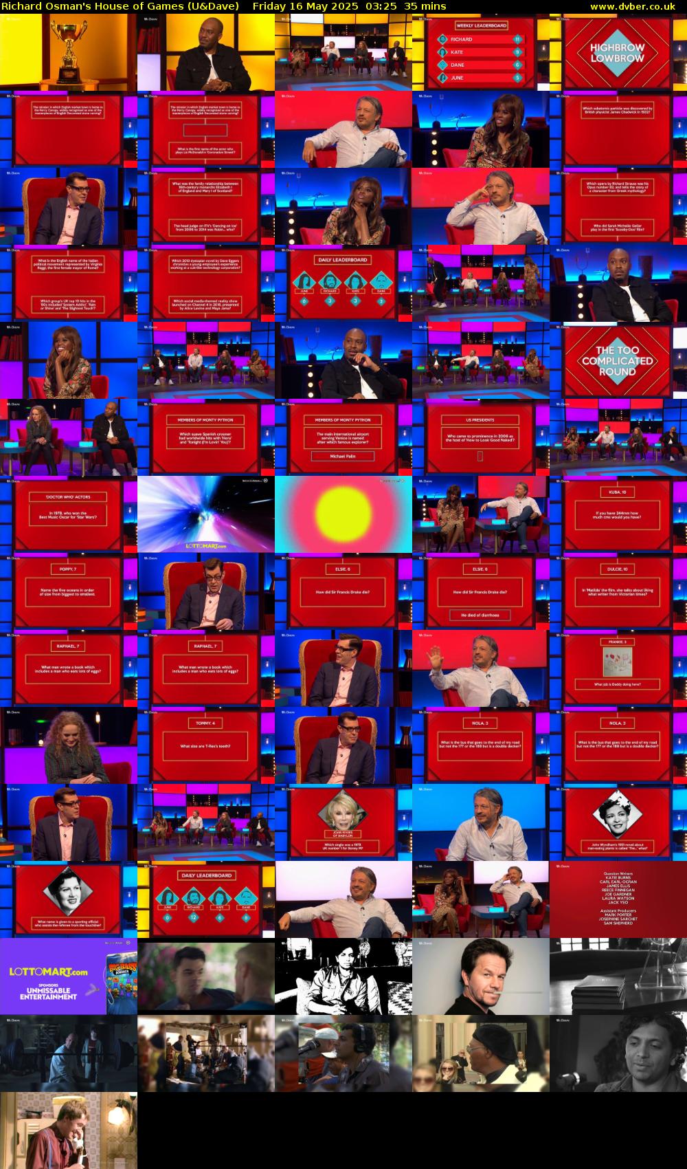 Richard Osman's House of Games (U&Dave) Friday 16 May 2025 03:25 - 04:00