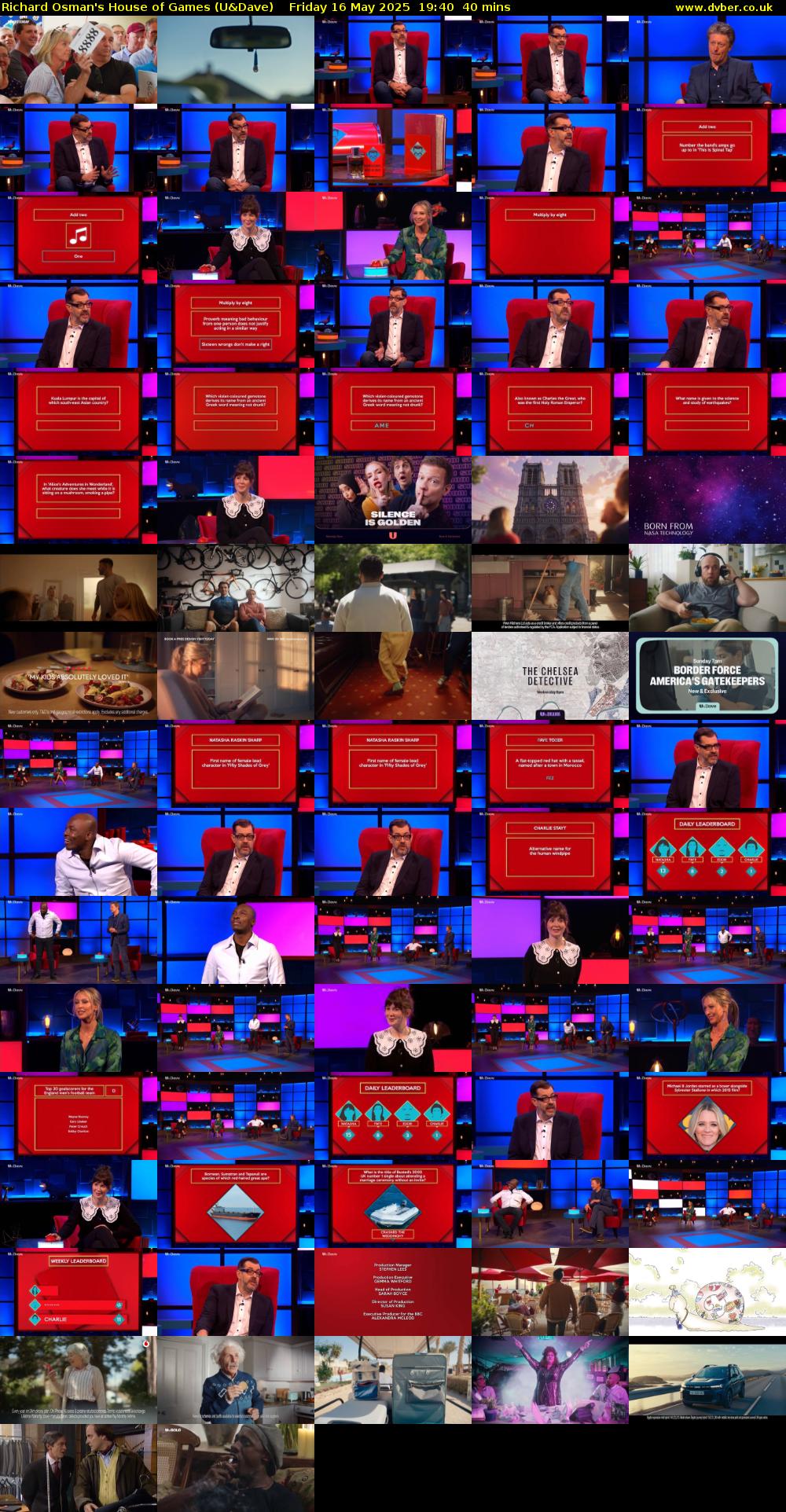 Richard Osman's House of Games (U&Dave) Friday 16 May 2025 19:40 - 20:20