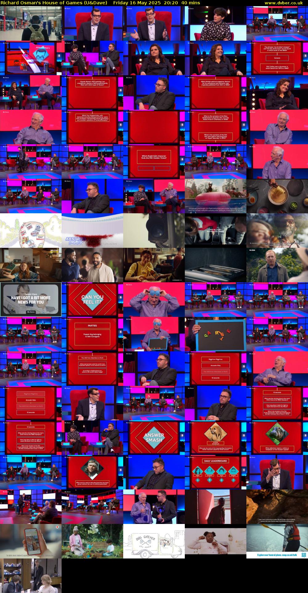 Richard Osman's House of Games (U&Dave) Friday 16 May 2025 20:20 - 21:00