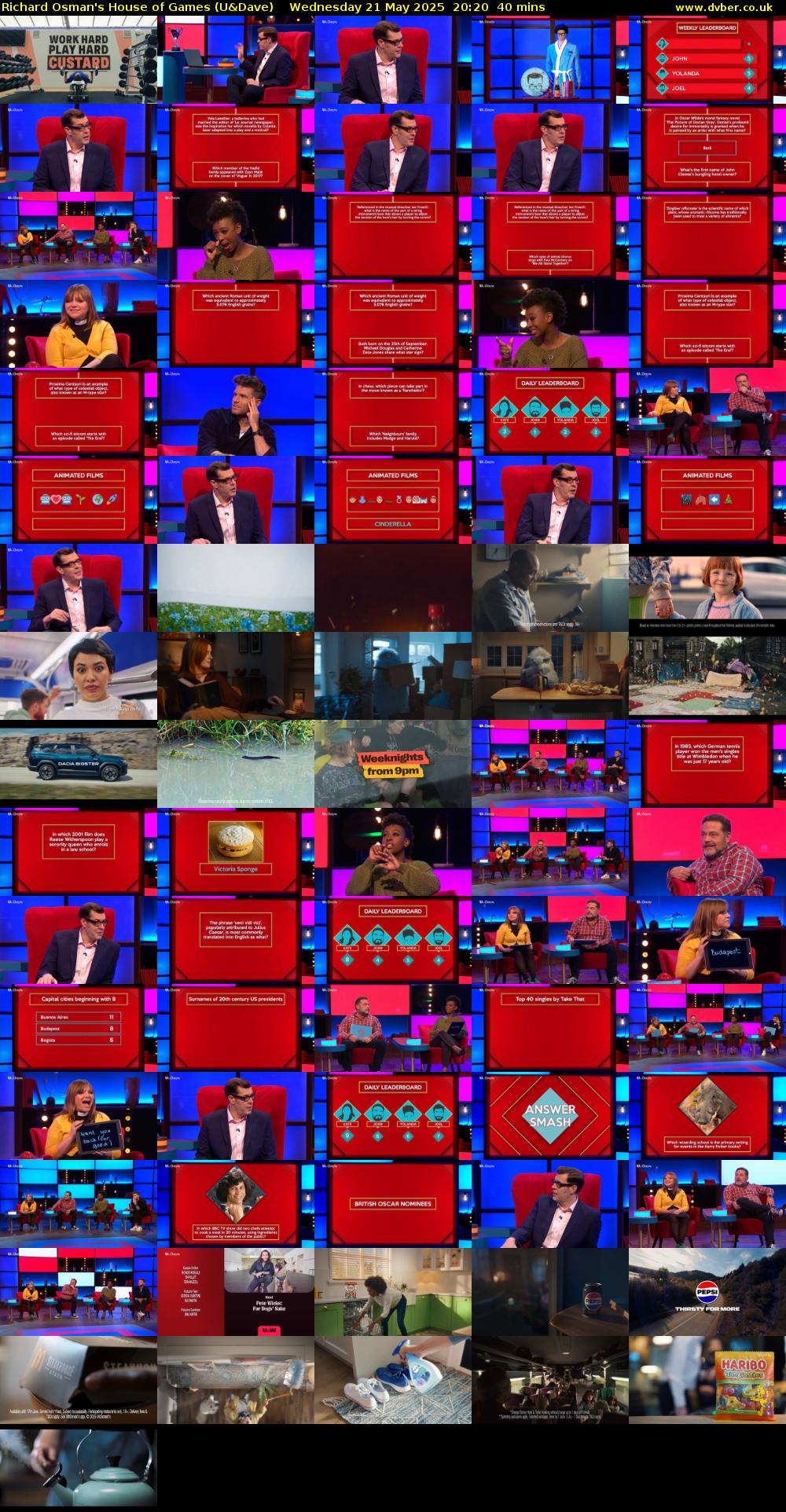 Richard Osman's House of Games (U&Dave) Wednesday 21 May 2025 20:20 - 21:00