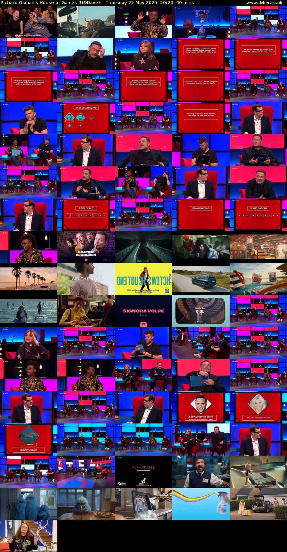 Richard Osman's House of Games (U&Dave) Thursday 22 May 2025 20:20 - 21:00