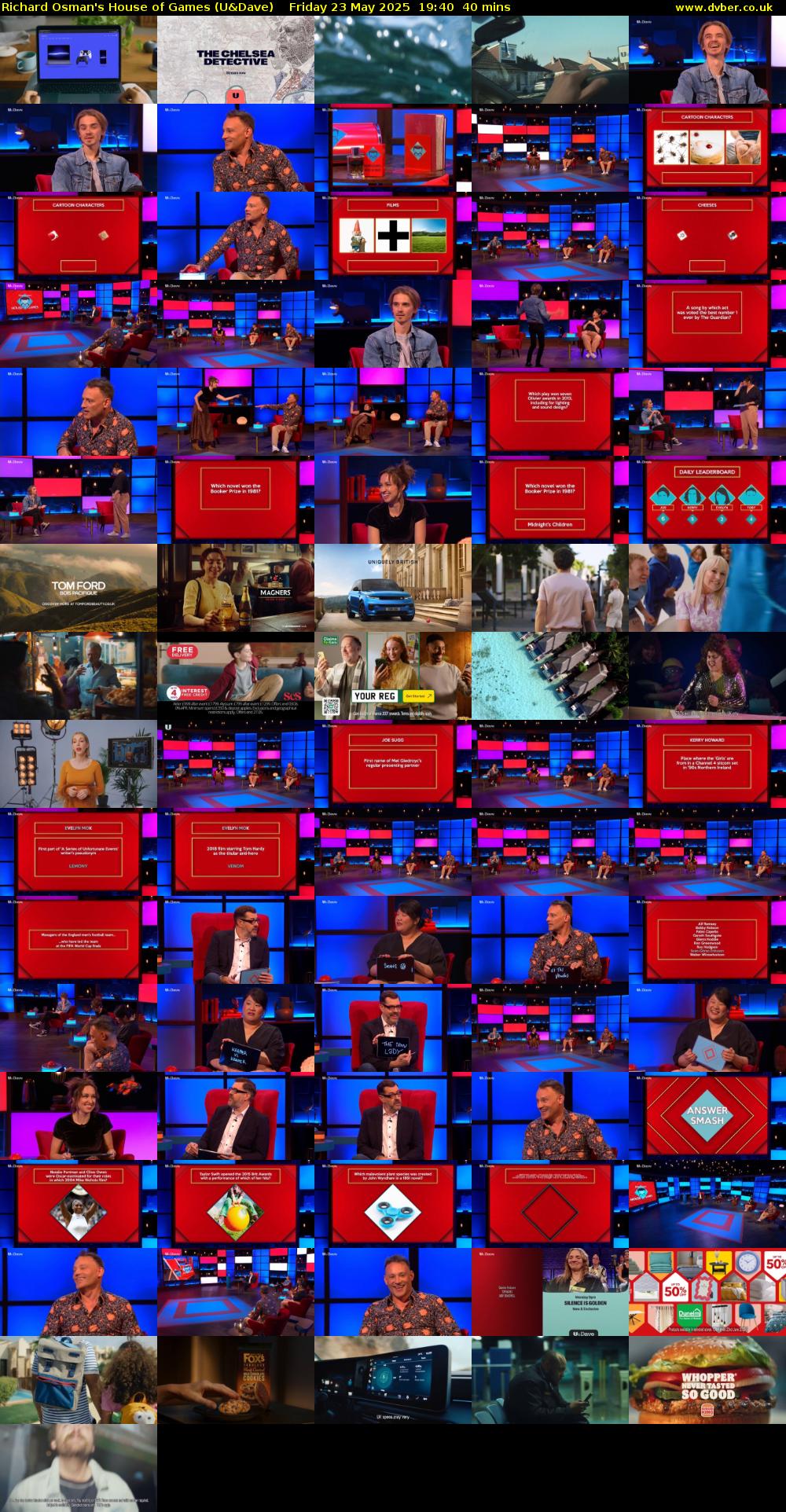 Richard Osman's House of Games (U&Dave) Friday 23 May 2025 19:40 - 20:20