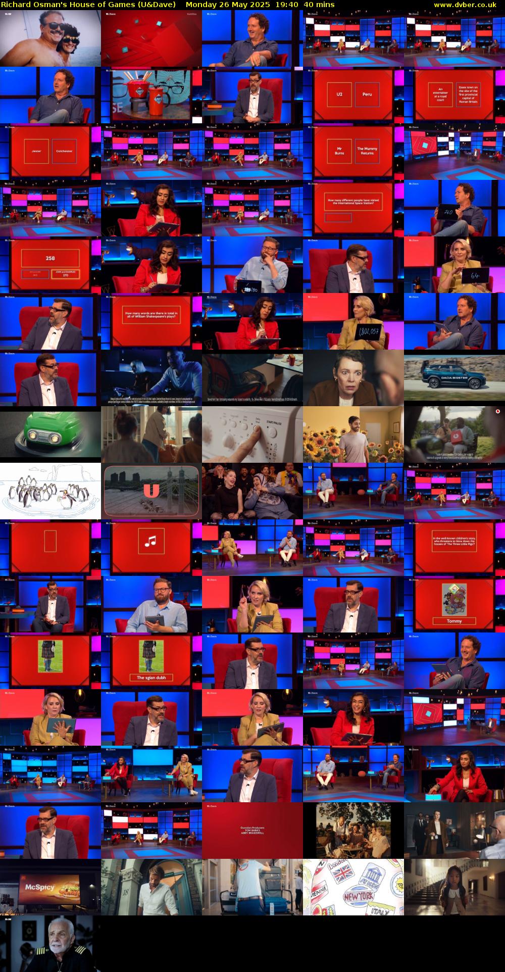 Richard Osman's House of Games (U&Dave) Monday 26 May 2025 19:40 - 20:20