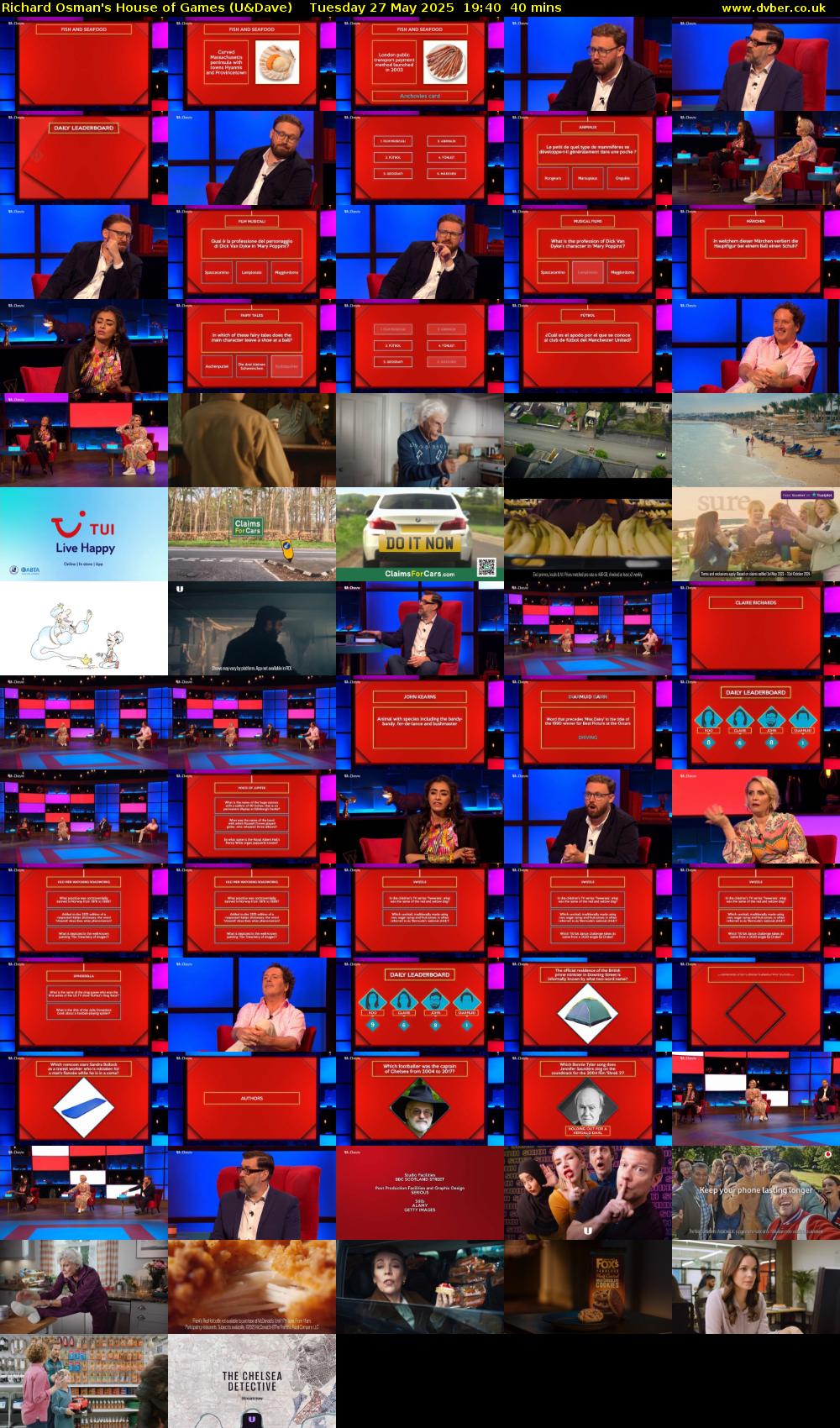 Richard Osman's House of Games (U&Dave) Tuesday 27 May 2025 19:40 - 20:20