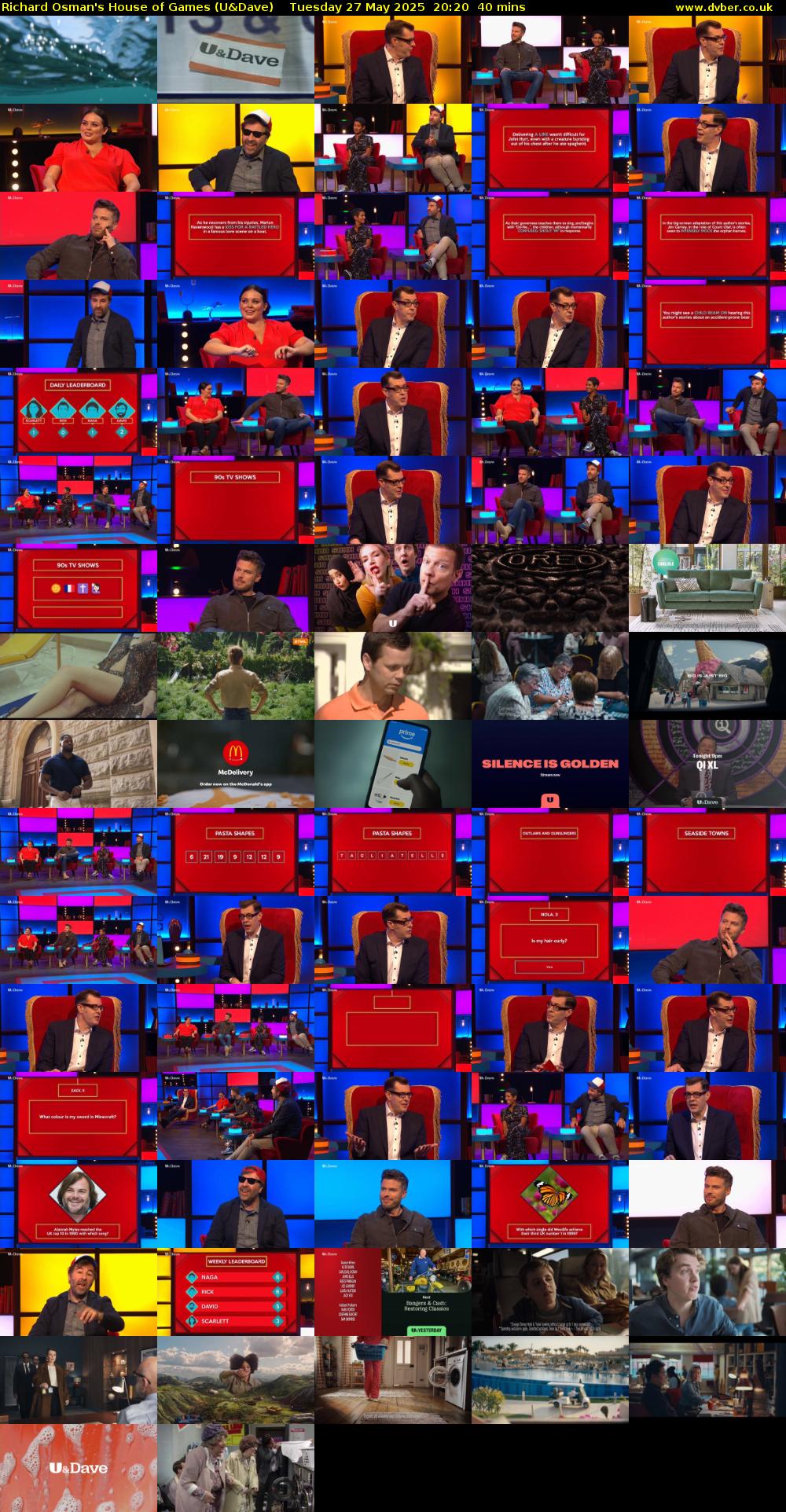 Richard Osman's House of Games (U&Dave) Tuesday 27 May 2025 20:20 - 21:00